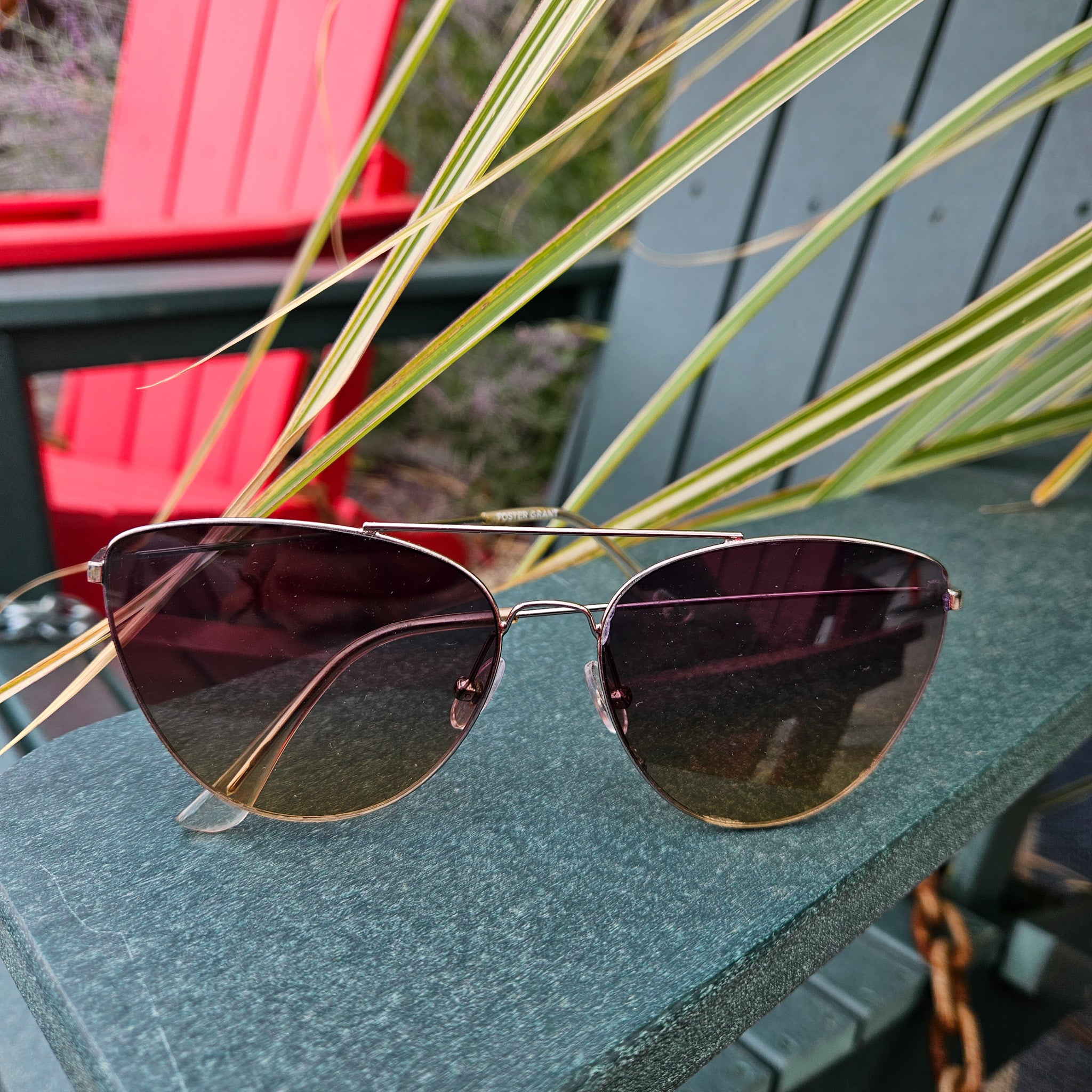 Foster Grant Silver Cat-Eye Sunglasses