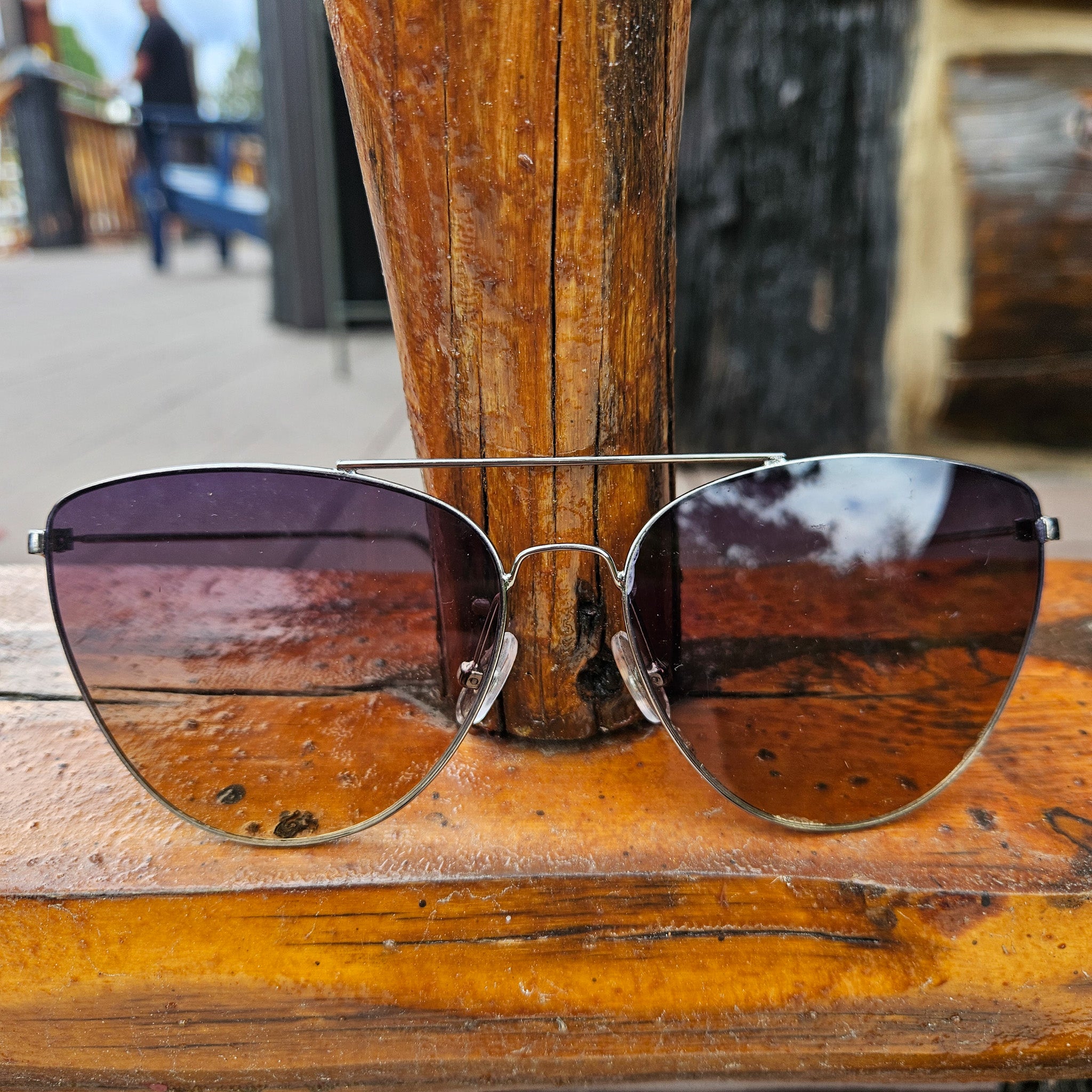 Foster Grant Silver Cat-Eye Sunglasses