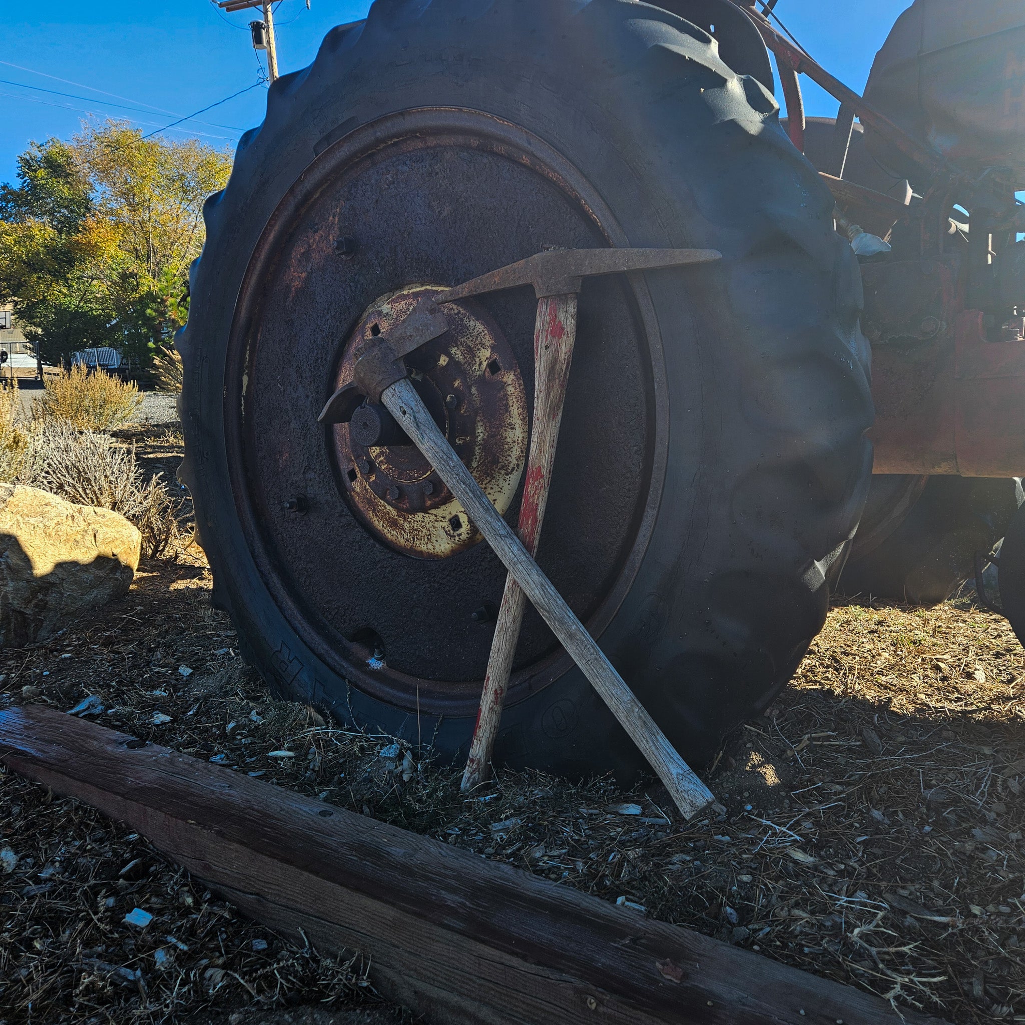 Vintage Gold Mining Pickaxe and Hammer Set