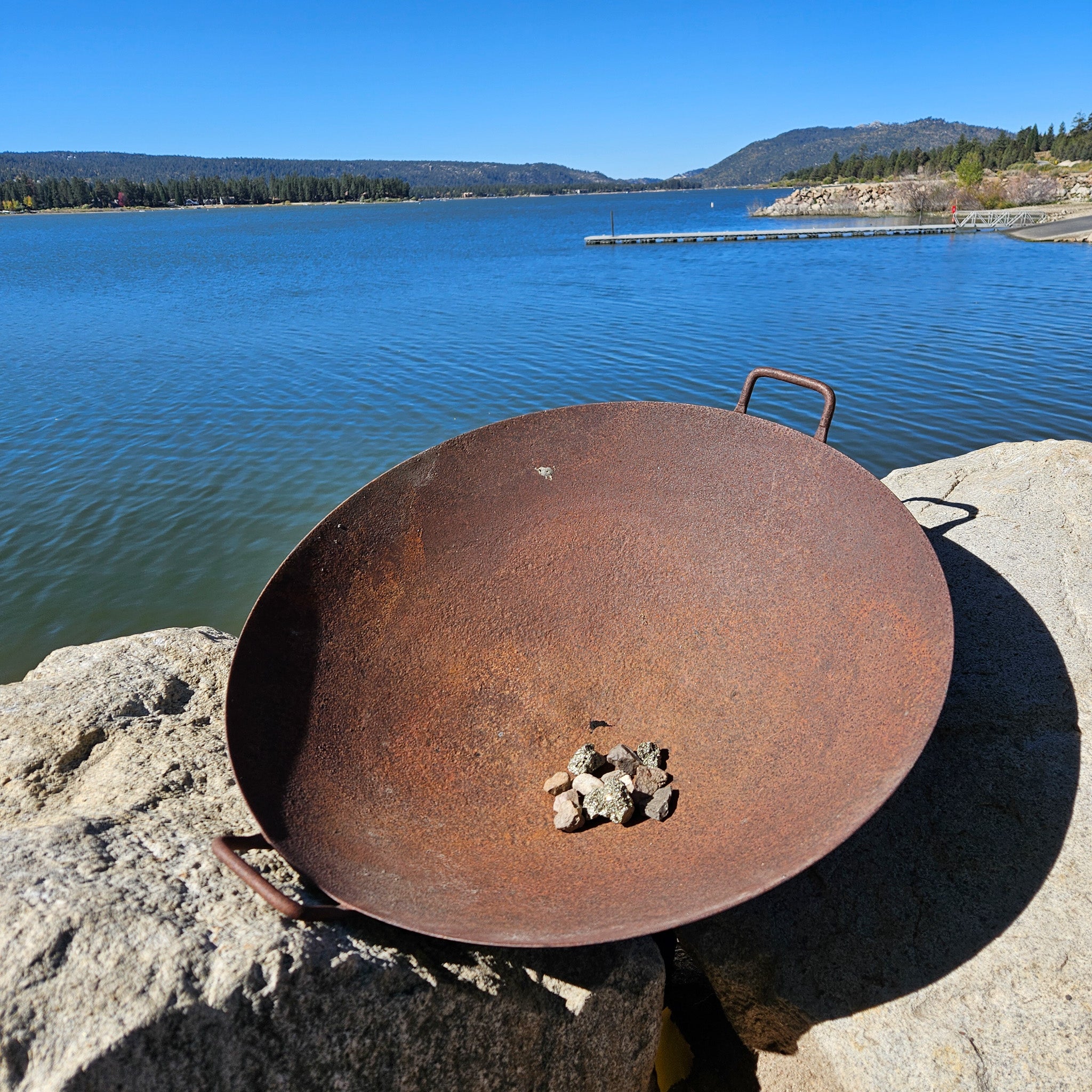 Large Antique Metal Gold Mining Pan