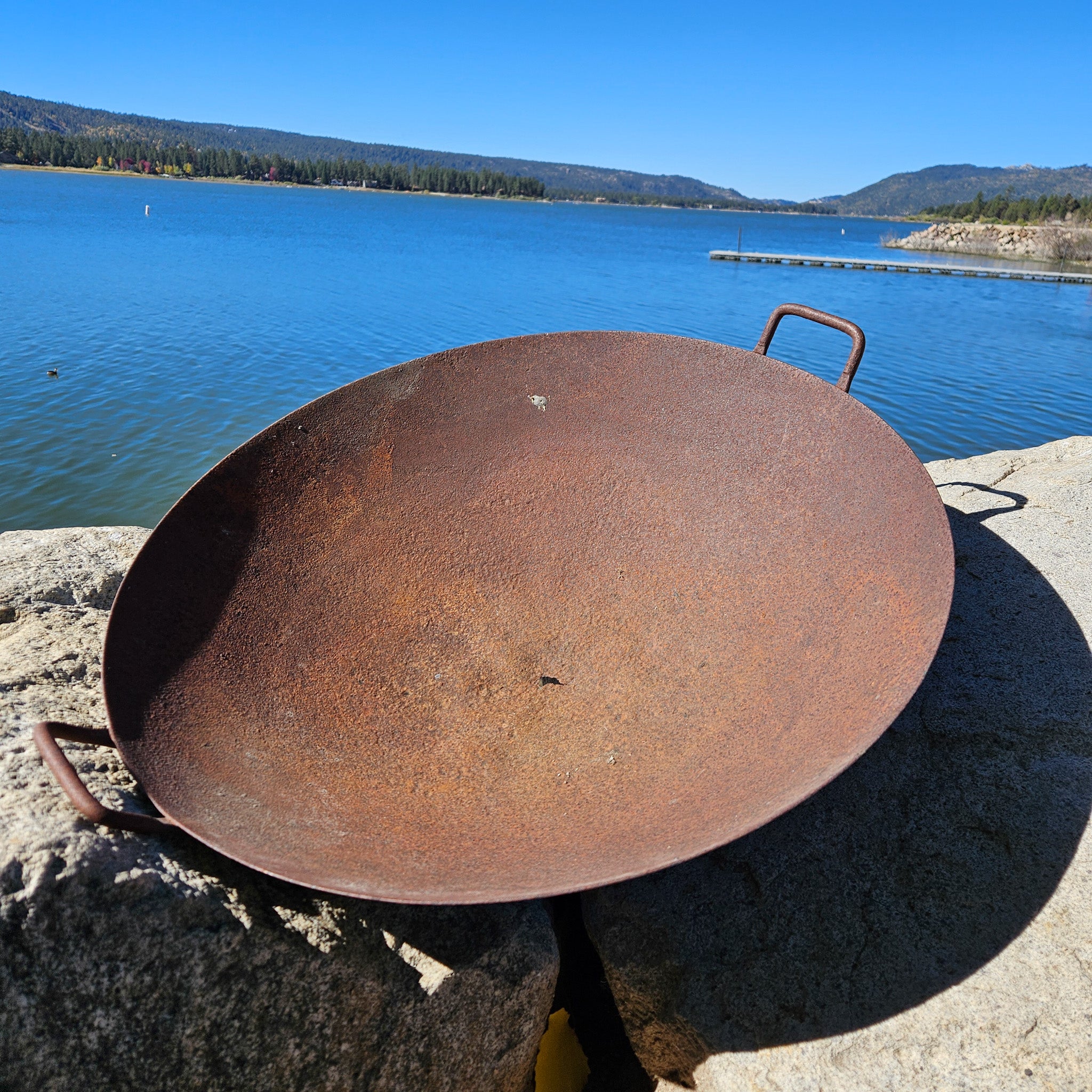 Large Antique Metal Gold Mining Pan