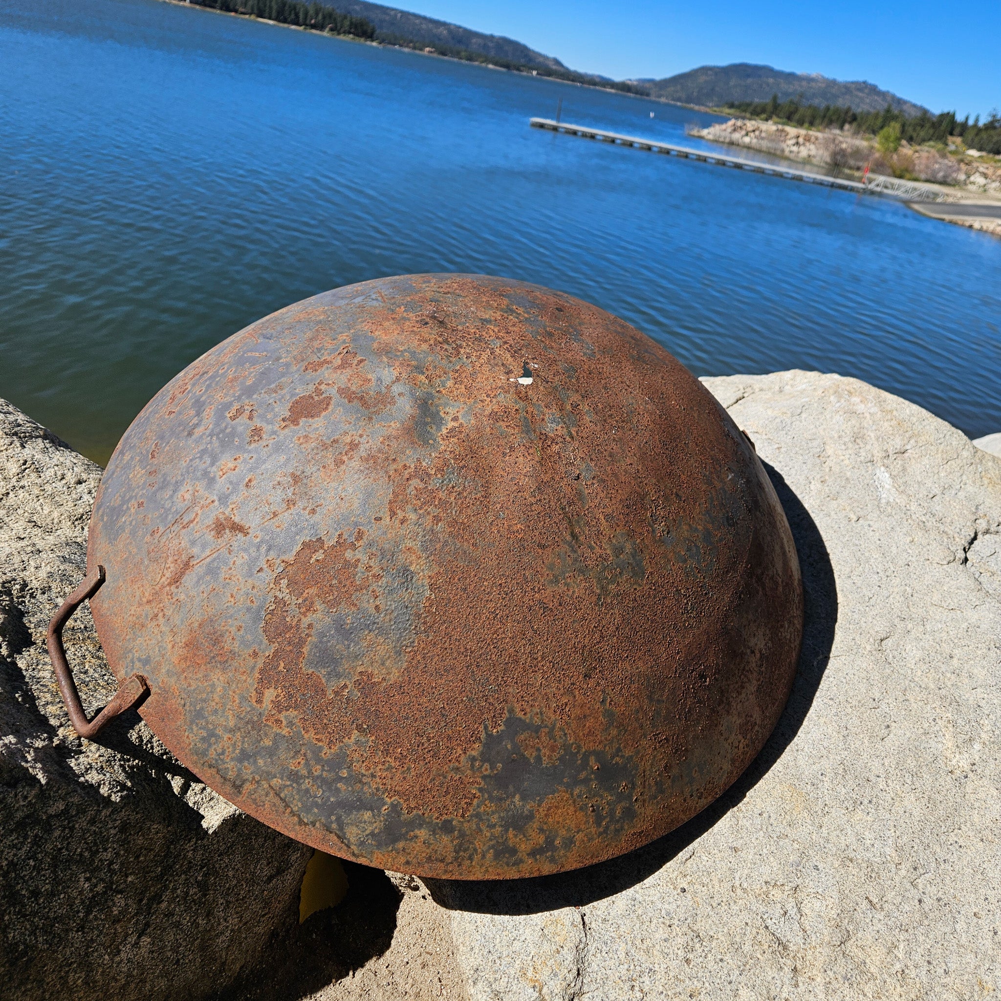 Large Antique Metal Gold Mining Pan