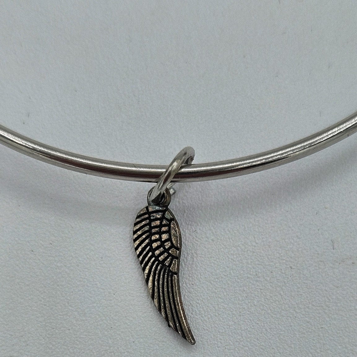 Expandable Wire Bangle Bracelet with Charms