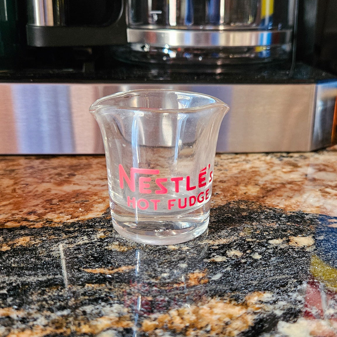Vintage Nestle's Hot Fudge Double Spout Mini Server Shot