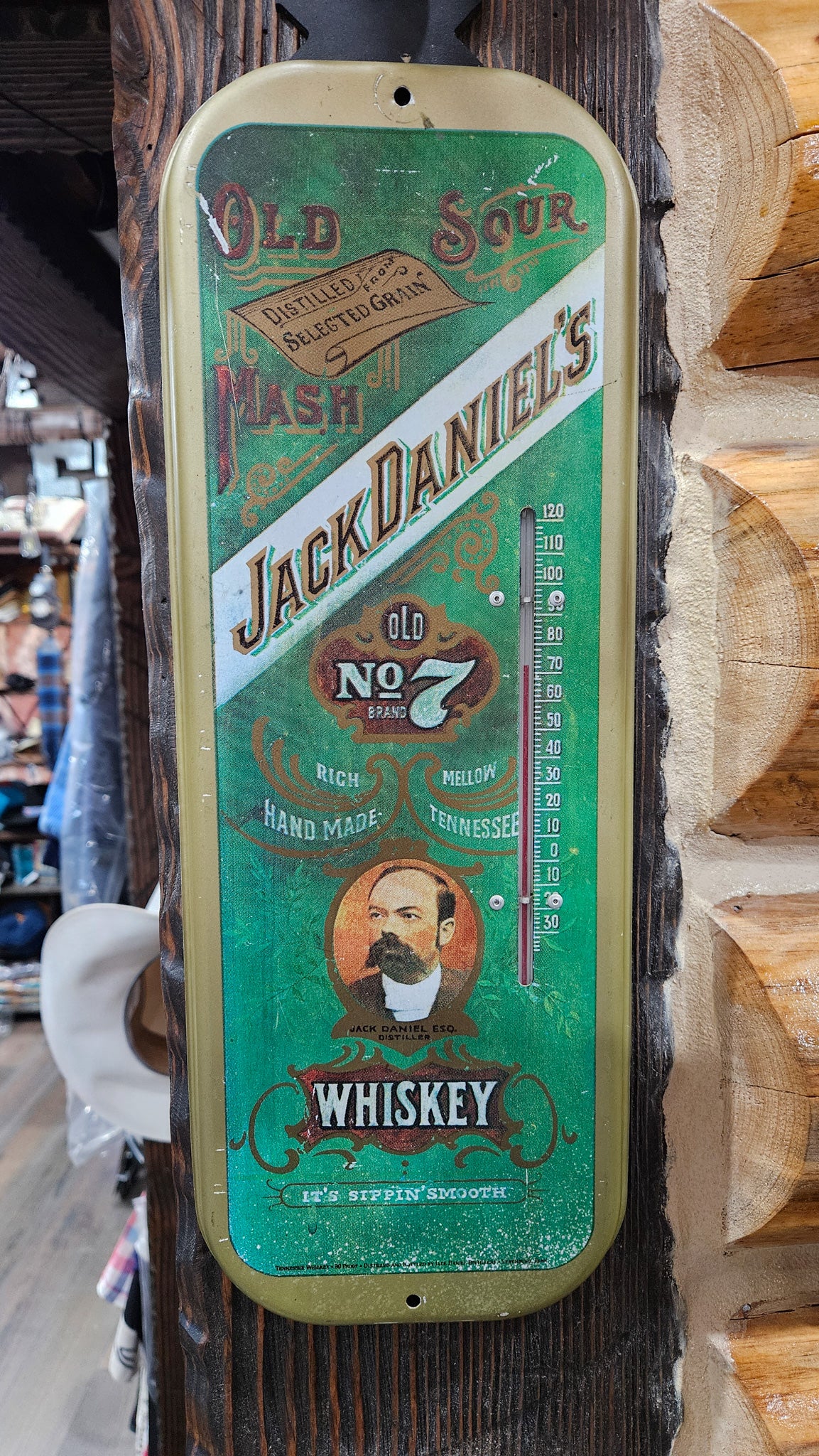 Vintage Jack Daniels Metal Wall Thermometer