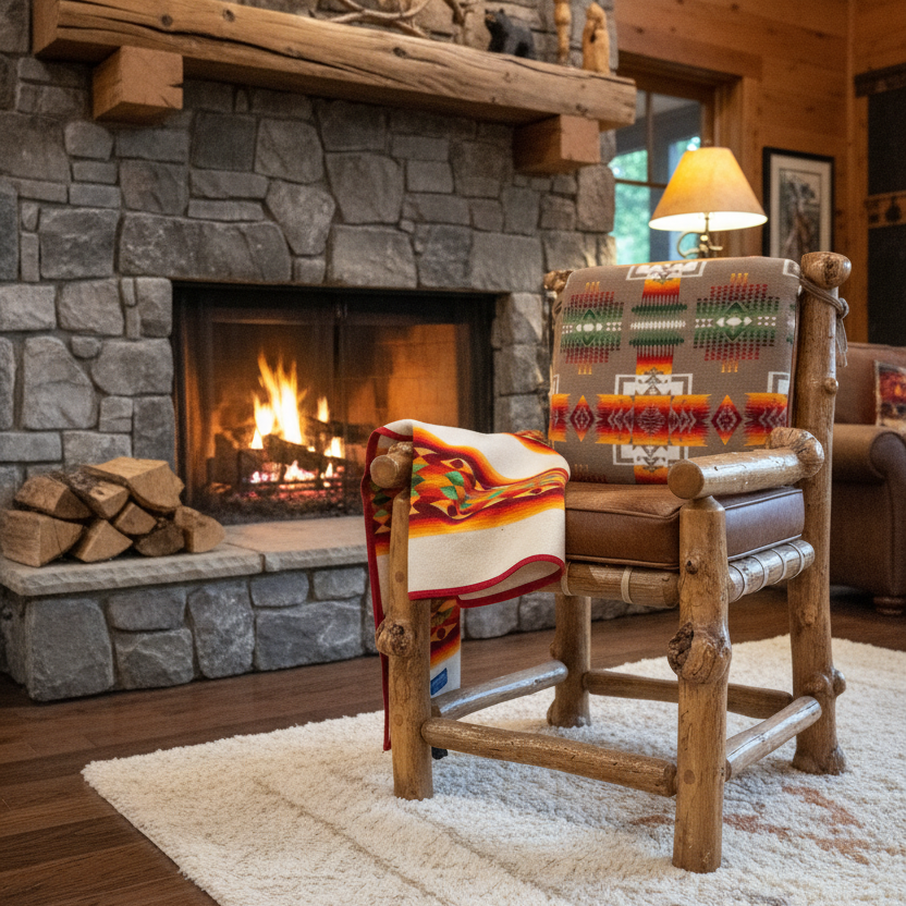 Rustic Knots And Gnarled Pine Log Chair