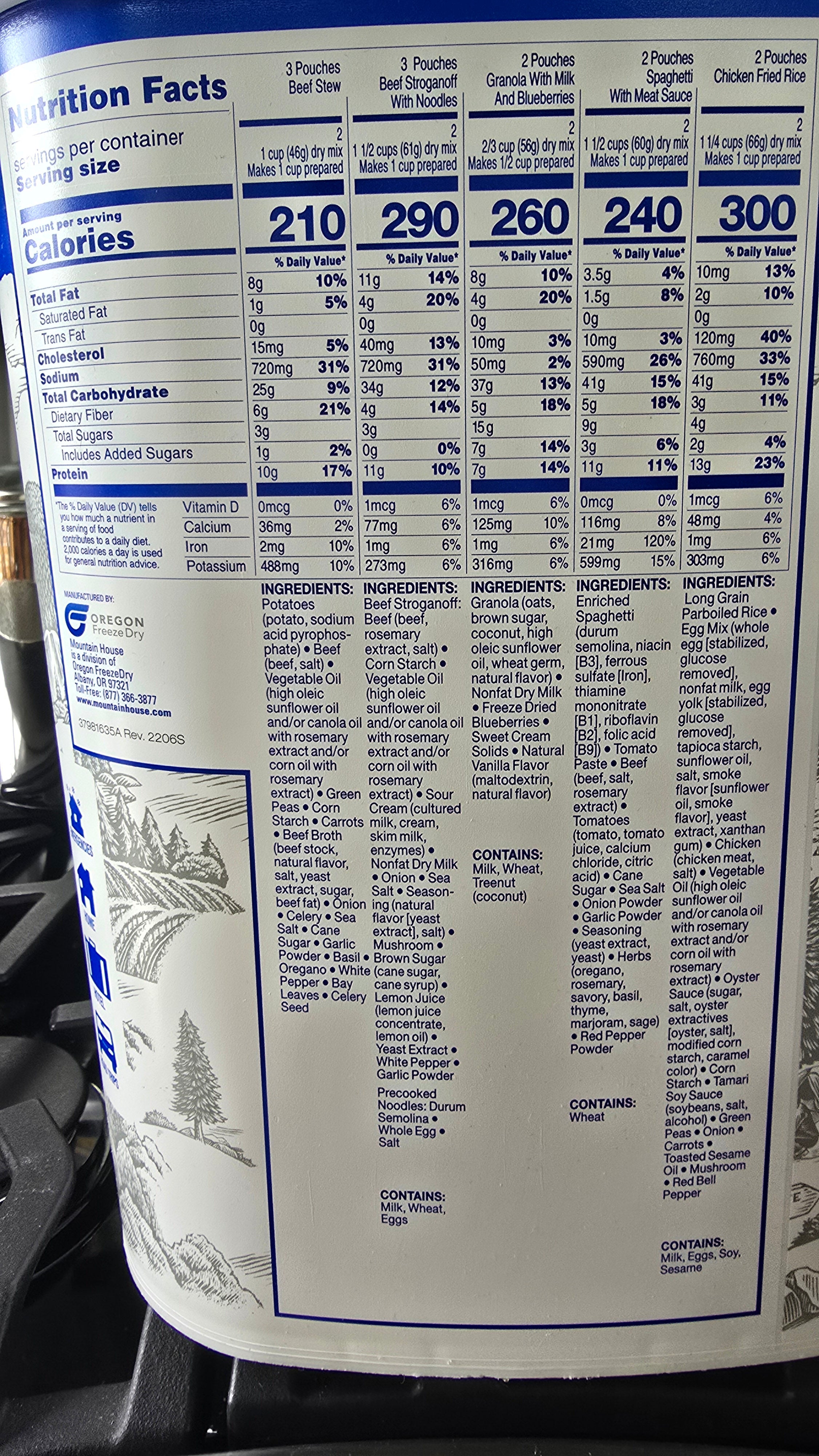 Mountain House Adventure Meals Bucket 24 Servings