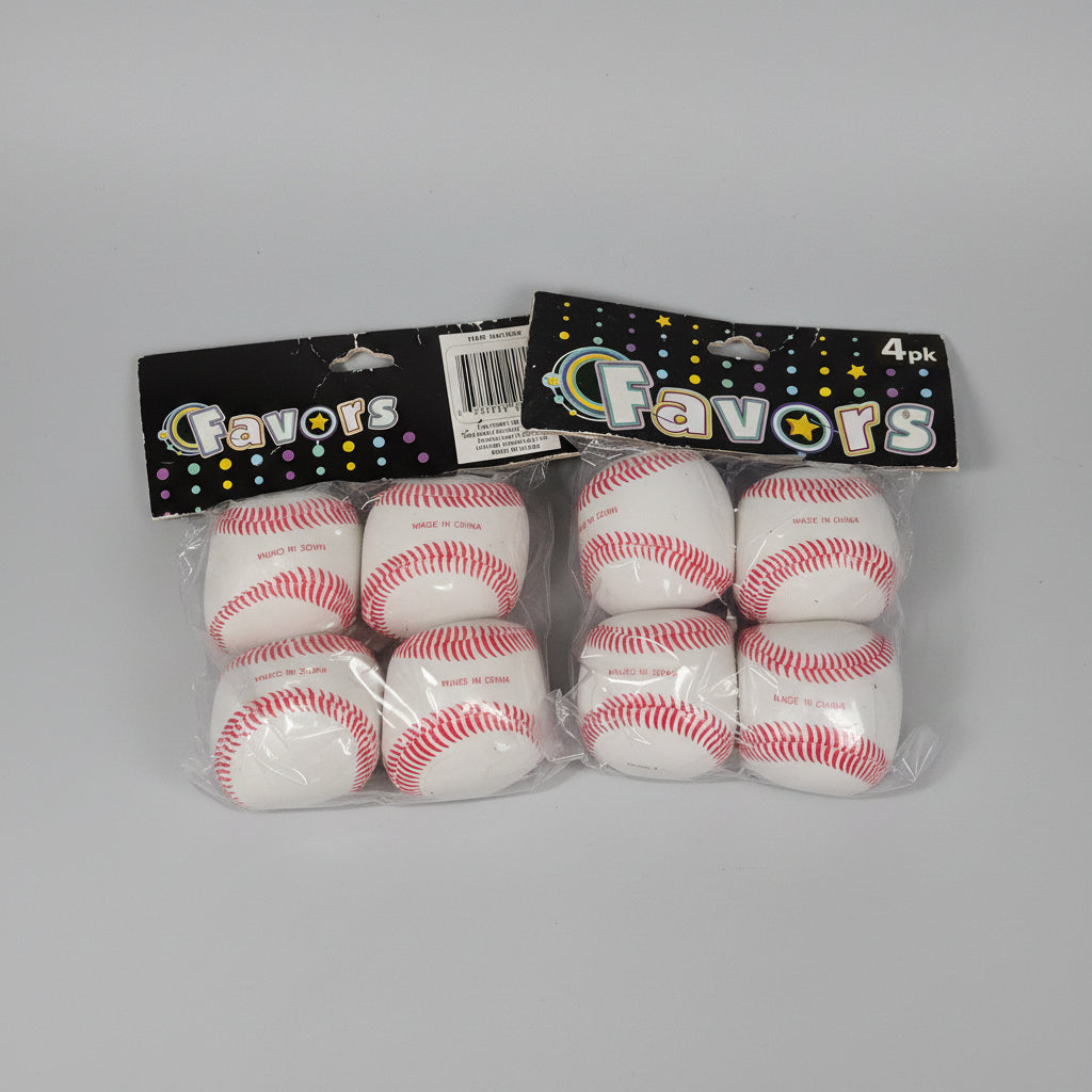 Favors Brand 4 Pack of Squishy Baseballs