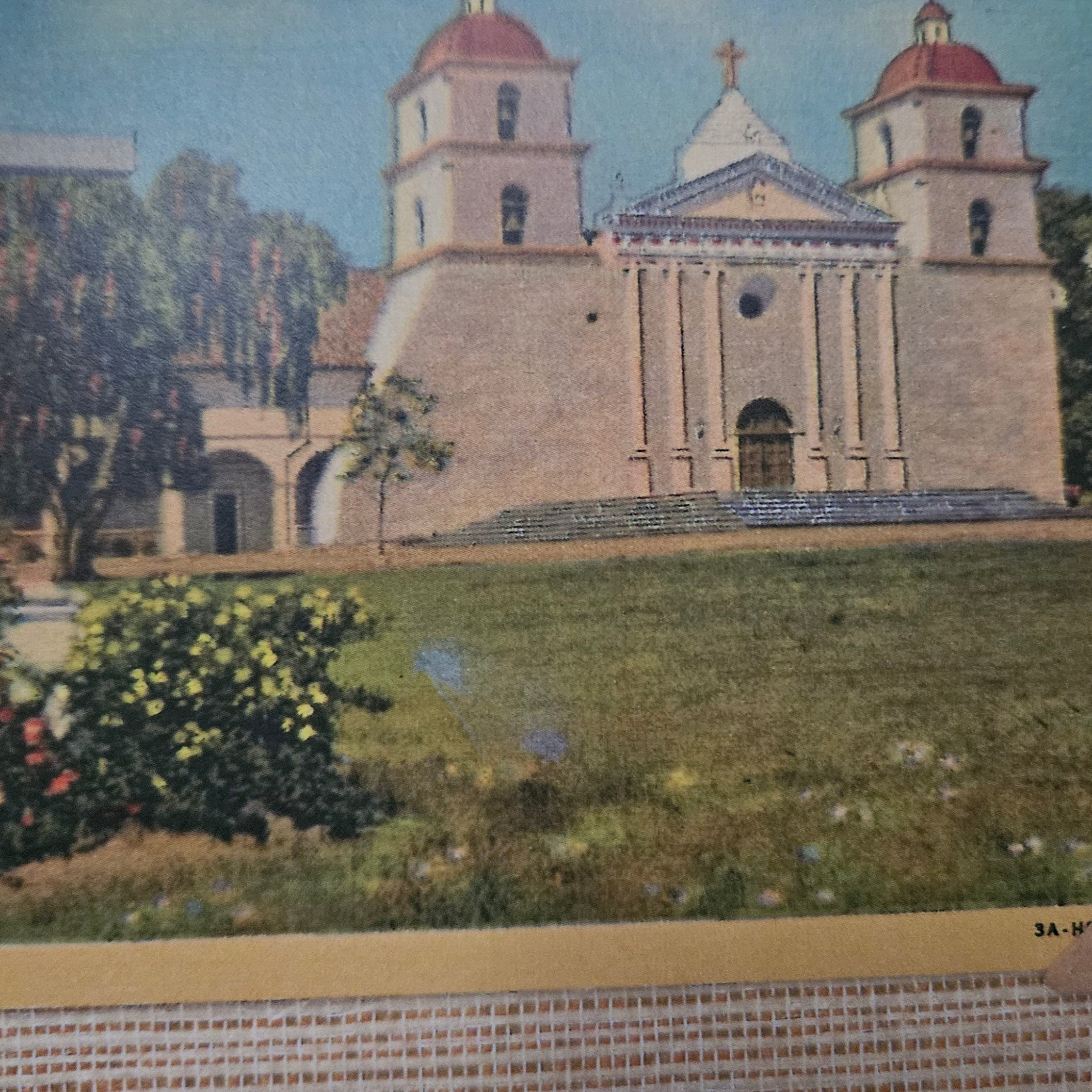 Beautifully Hand Crafted Custom Created Greeting Card Series by Diane Stegman "Mission Santa Barbara, California"