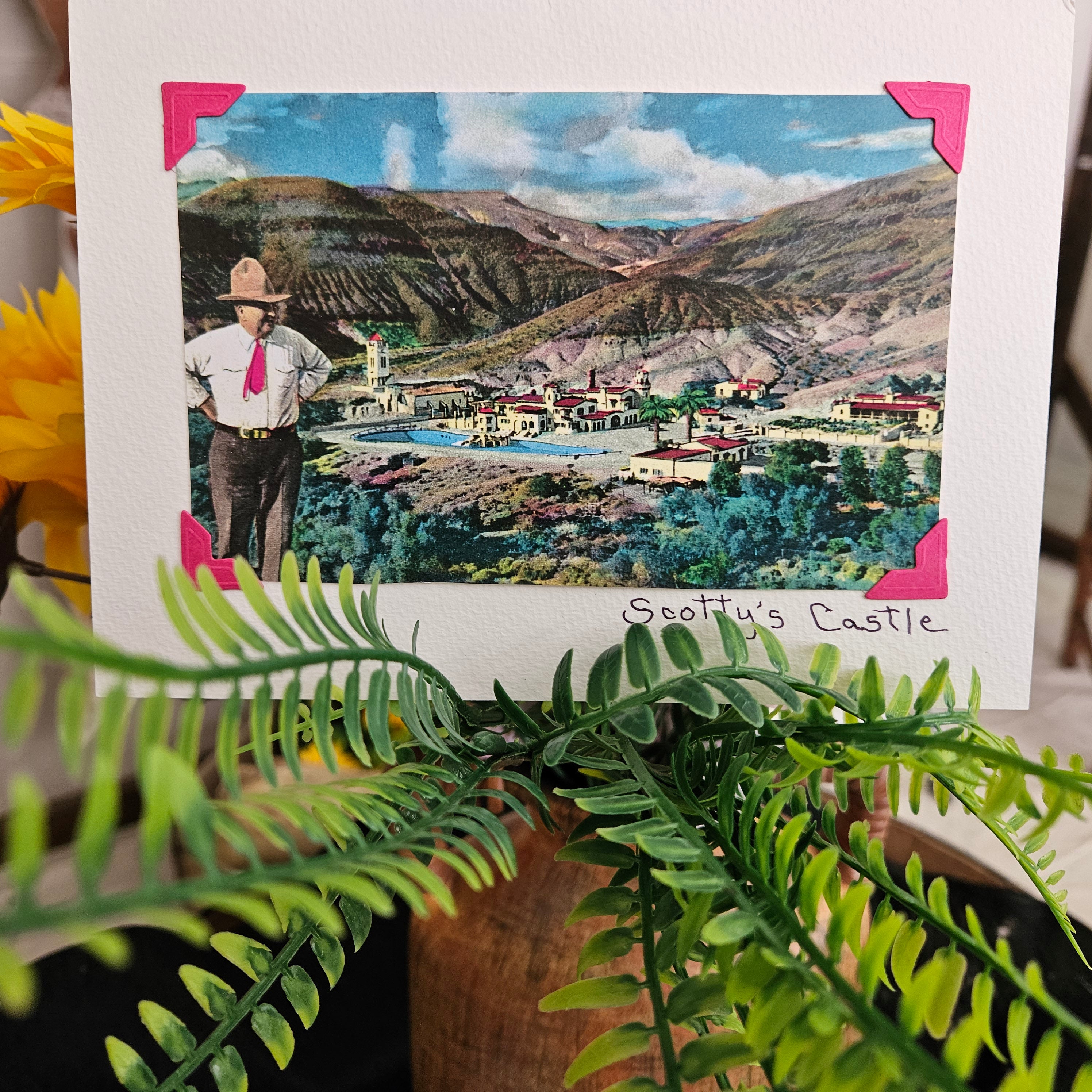 Beautifully Hand Crafted Custom Created Greeting Card Series by Diane Stegman "Scotty's Castle"