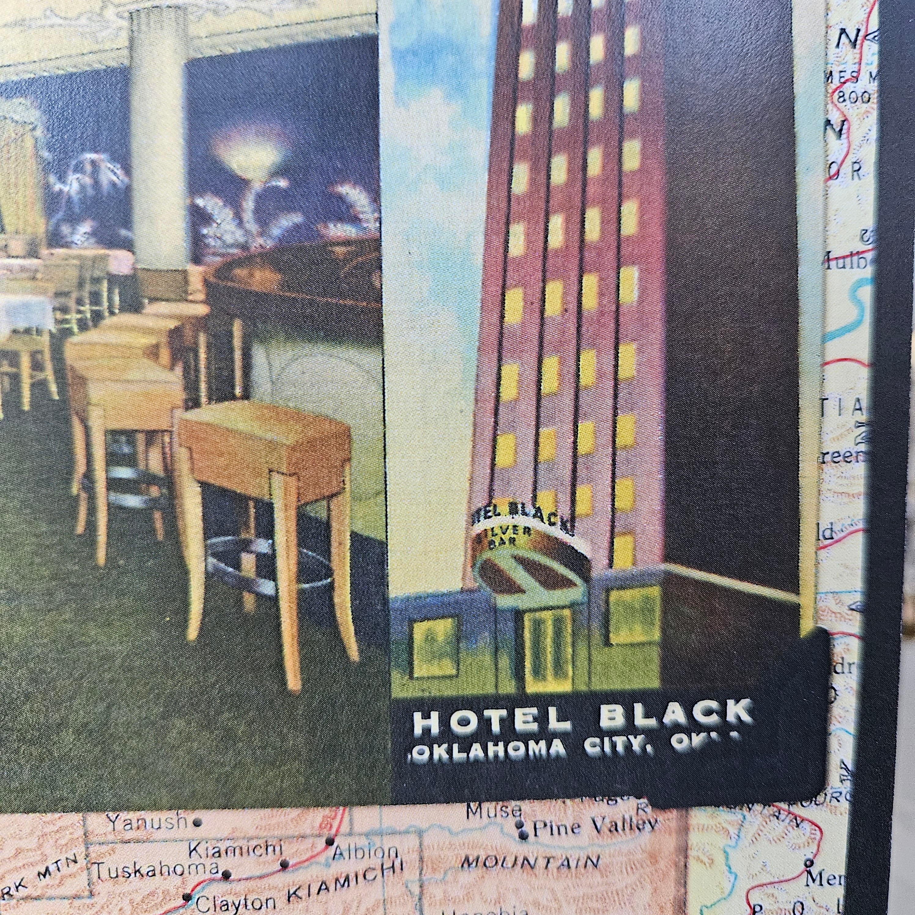 Beautifully Hand Crafted Custom Created Greeting Card Series by Diane Stegman "Hotel Black Oklahoma"