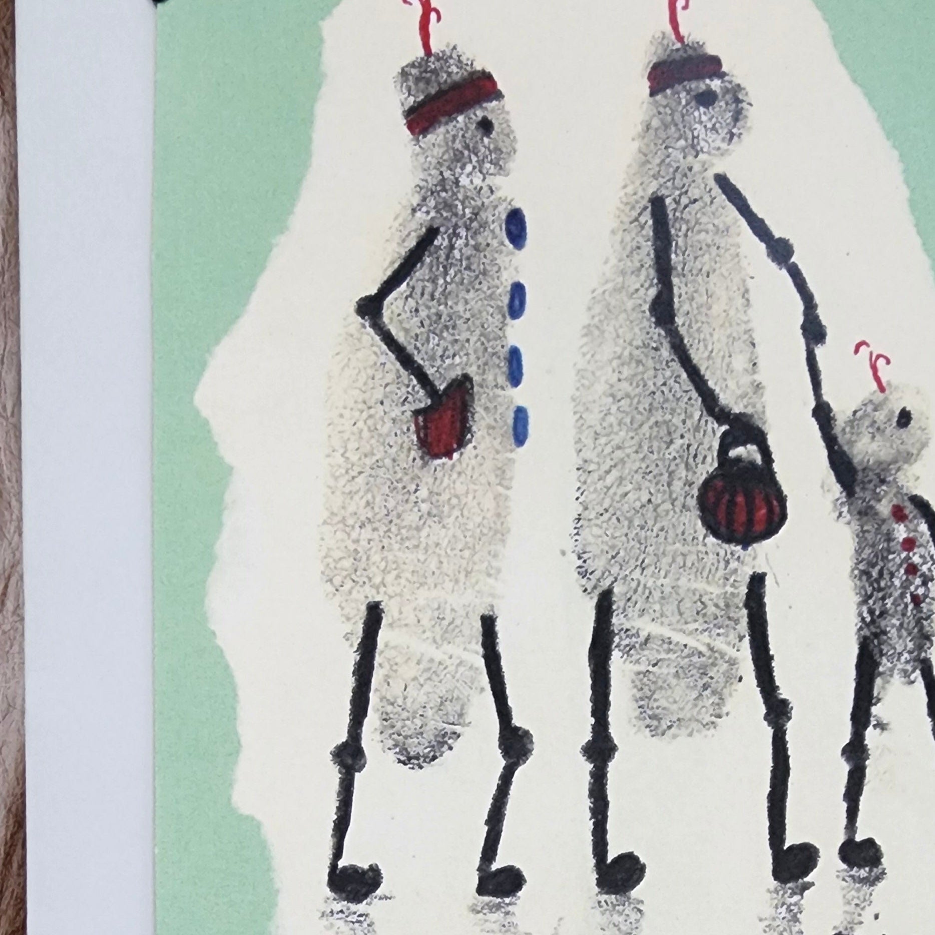Beautifully Hand Crafted Custom Created Greeting Card Series by Diane Stegman "Fingerprint Family"