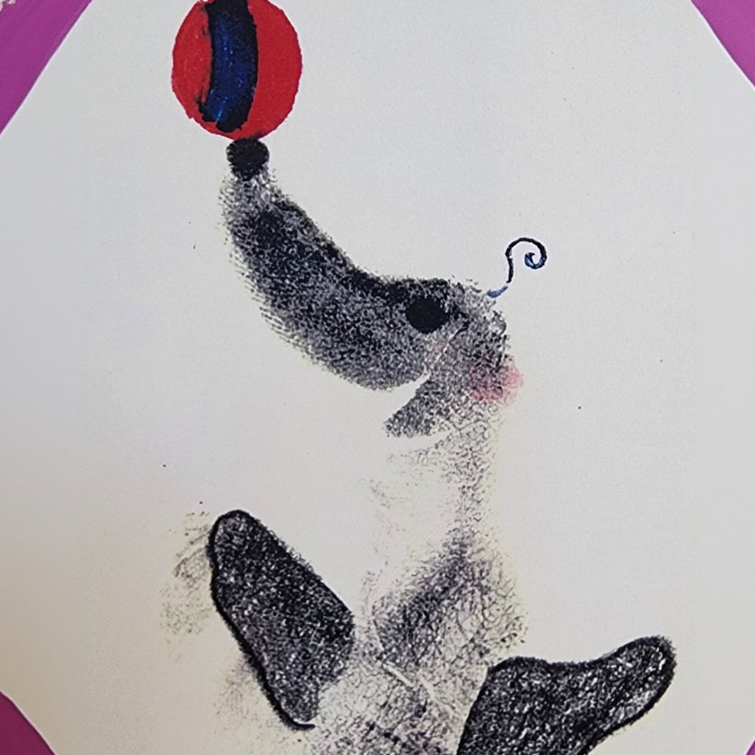 Beautifully Hand Crafted Custom Created Greeting Card Series by Diane Stegman "Fingerprint Seal"