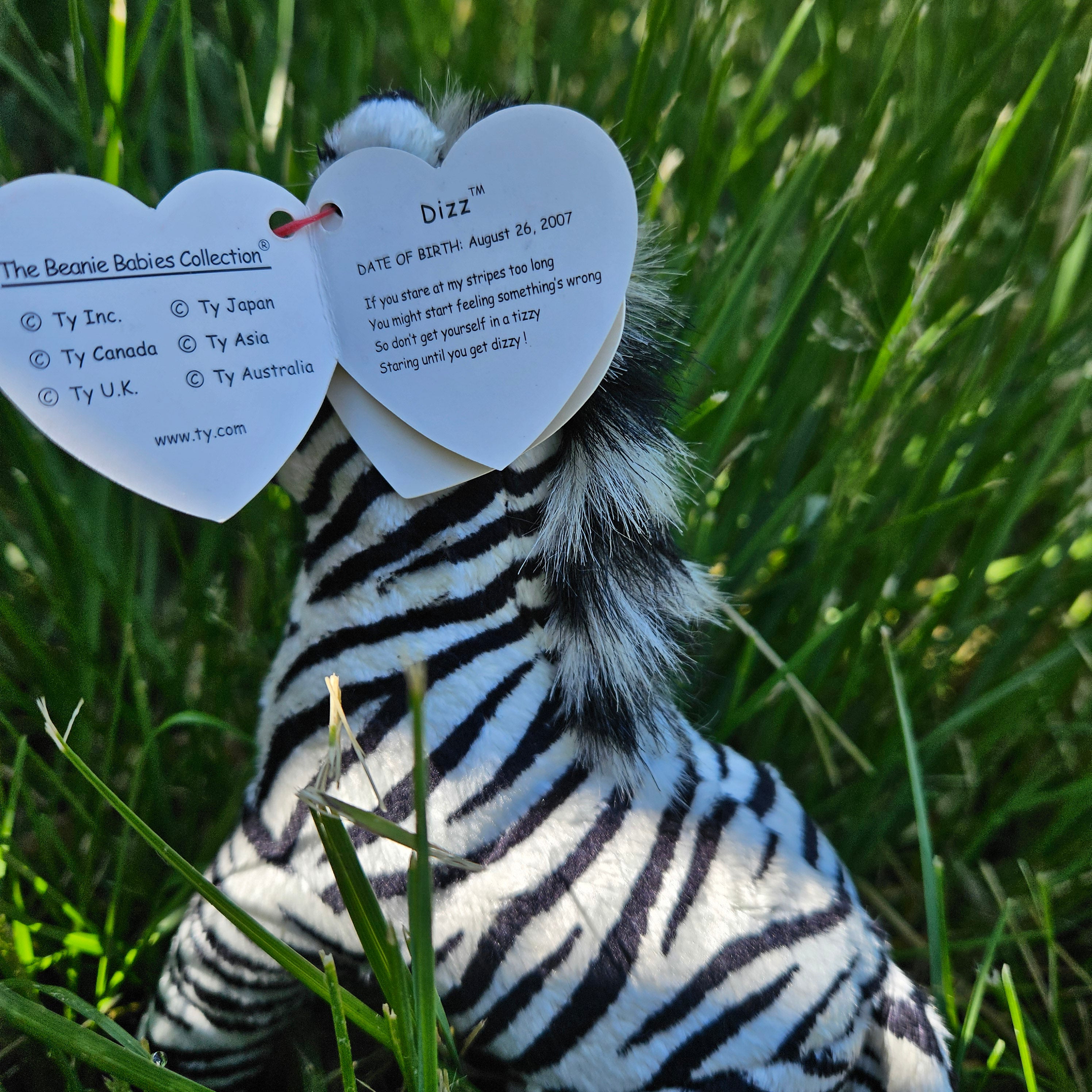 Ty Beanie Babies "Dizz the Zebra"
