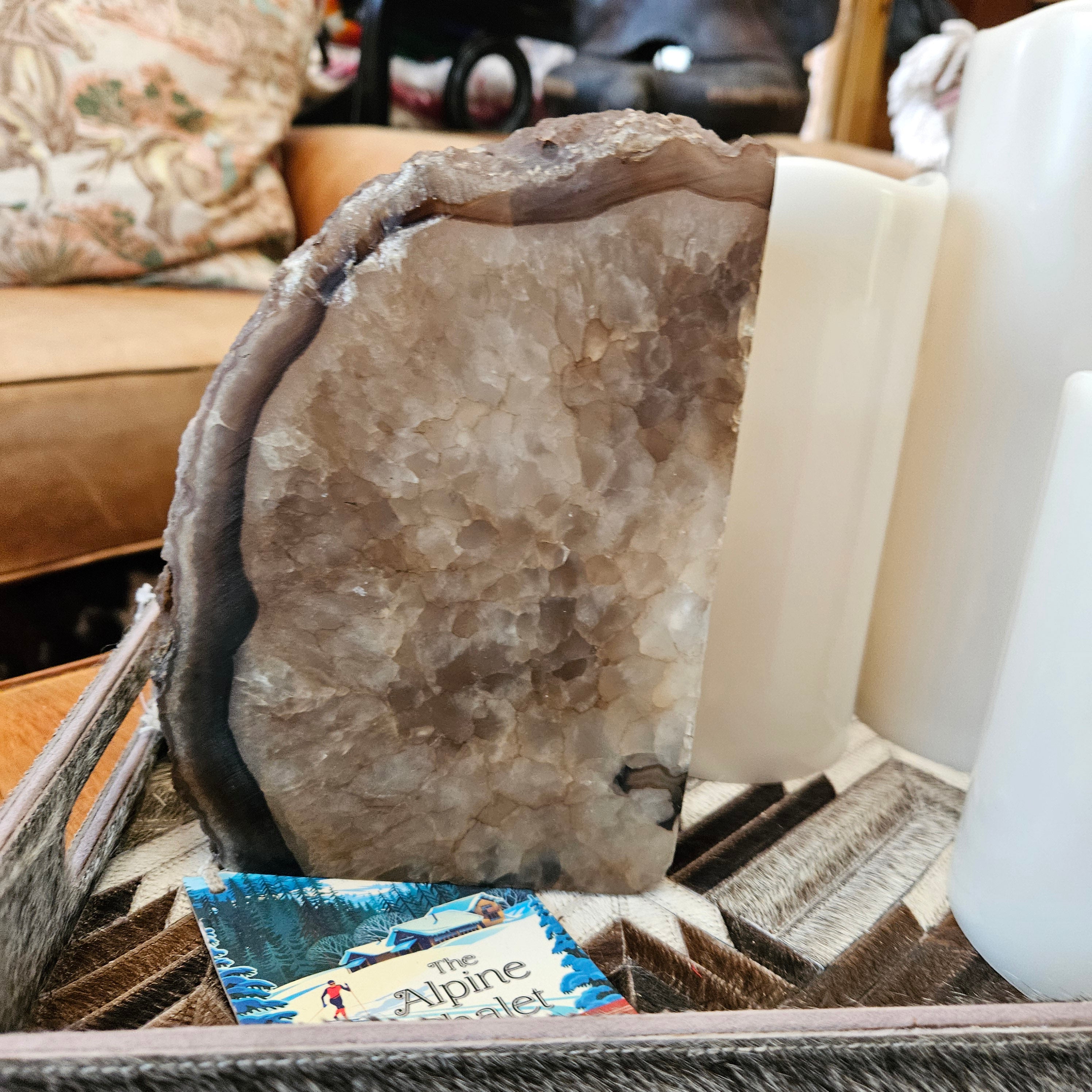 Black Agate Crystal Rock