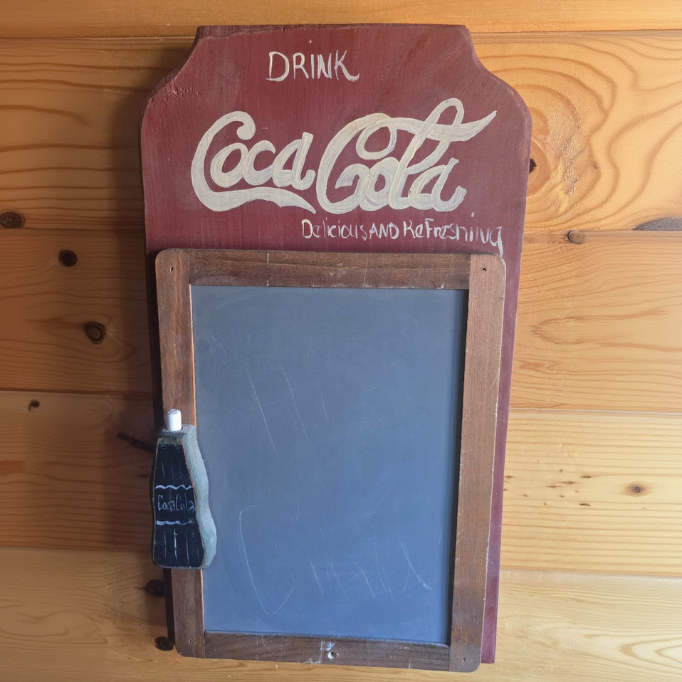 Vintage Wooden Coca Cola Chalkboard