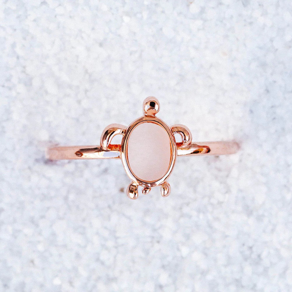 Pura Vida Pink Sea Turtle Ring