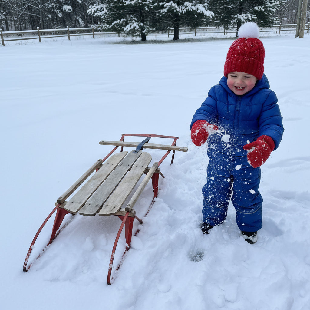 Wood Snow Sled