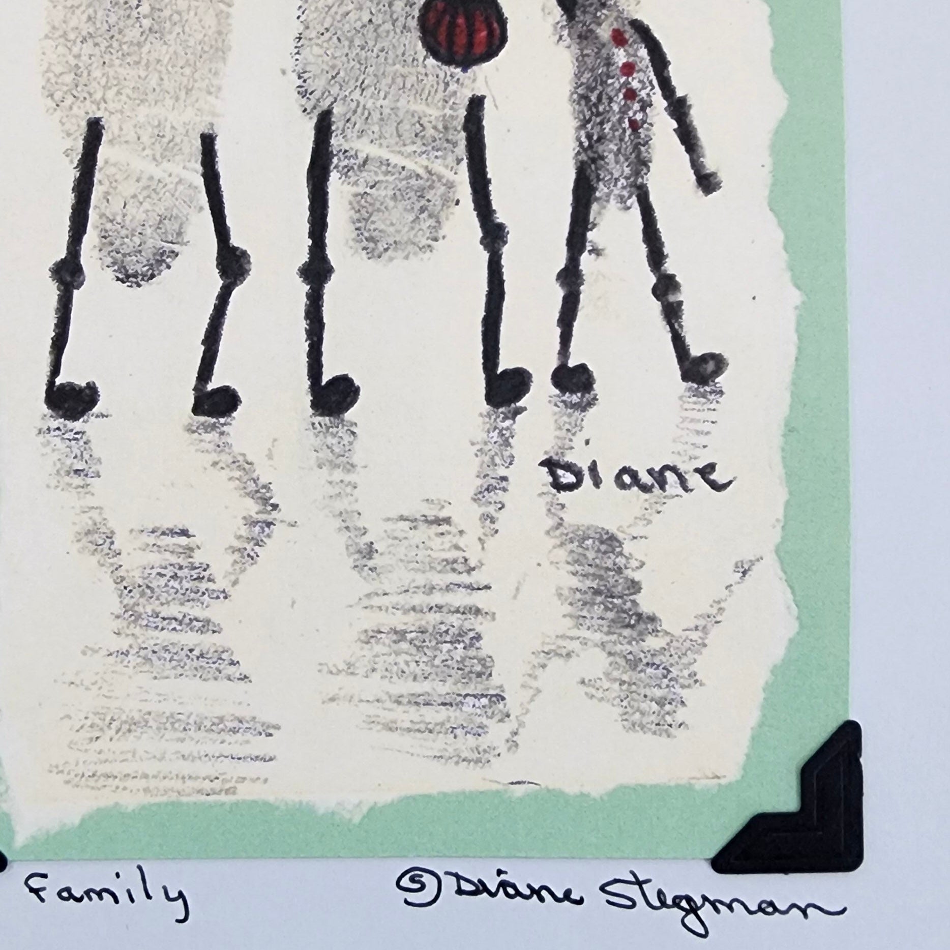 Beautifully Hand Crafted Custom Created Greeting Card Series by Diane Stegman "Fingerprint Family"