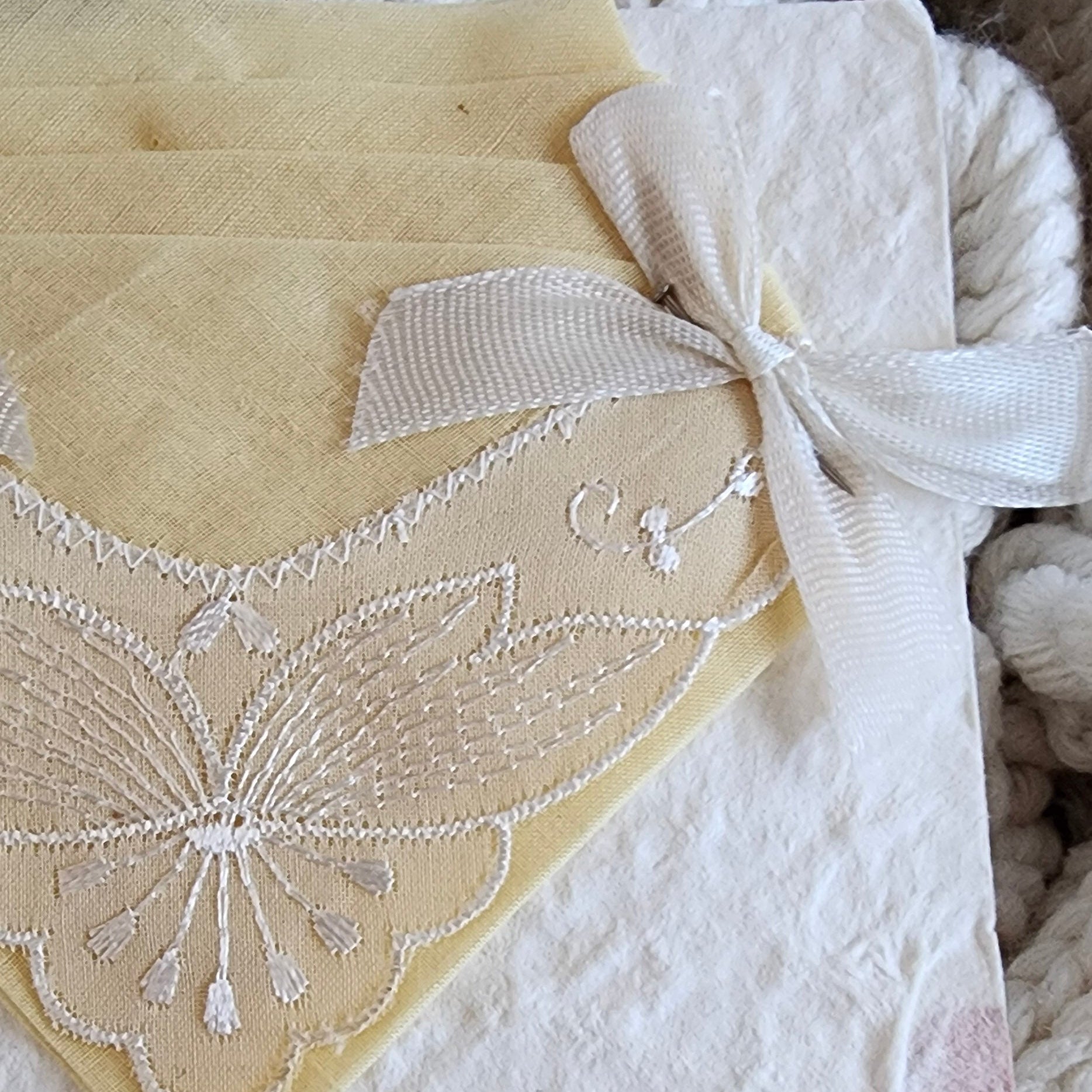 Beautifully Hand Crafted Custom Created Greeting Card Series by Diane Stegman "Fabric Bows"