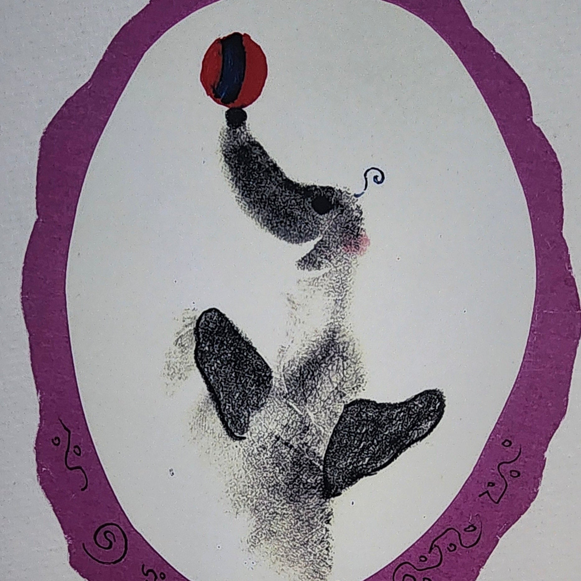 Beautifully Hand Crafted Custom Created Greeting Card Series by Diane Stegman "Fingerprint Seal"