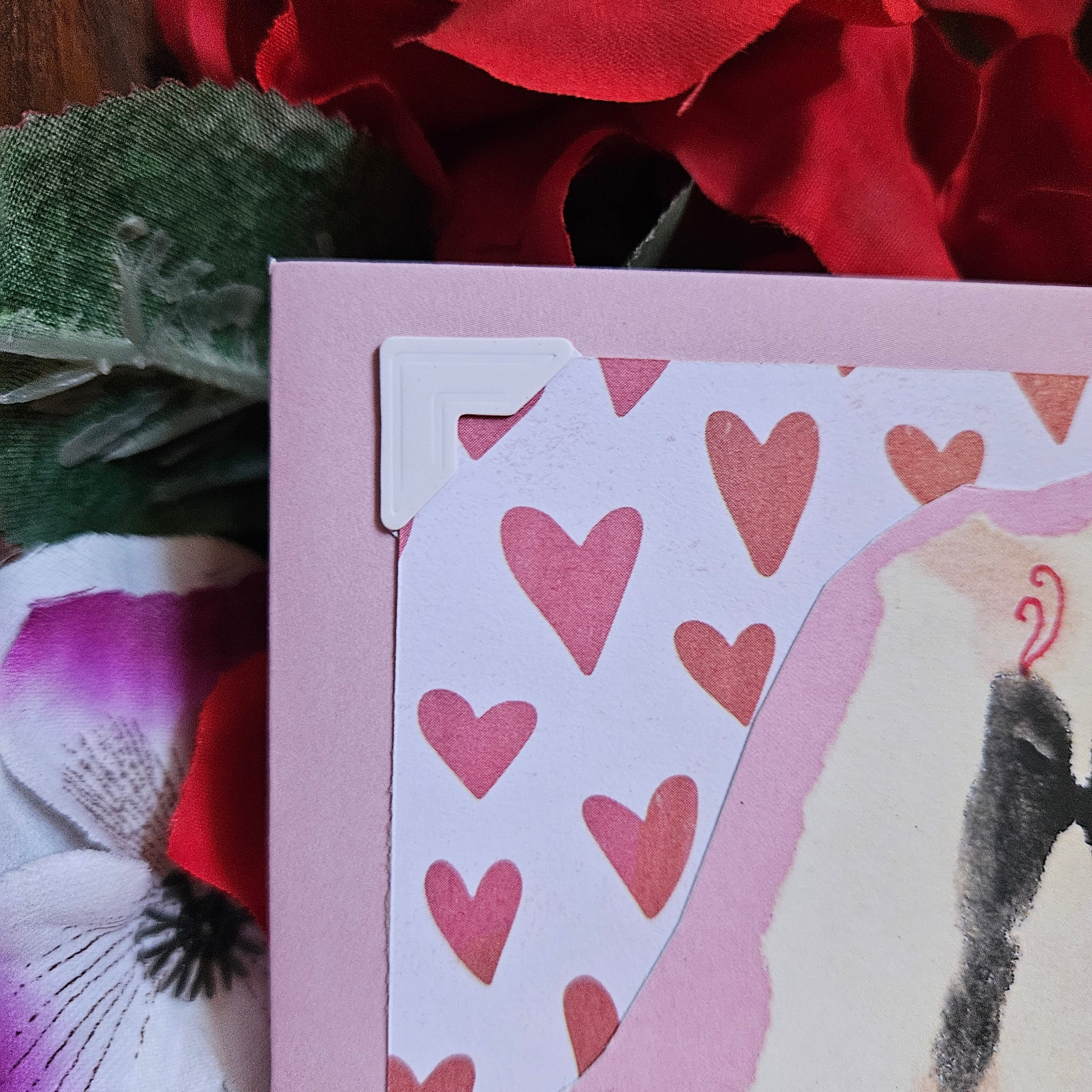 Beautifully Hand Crafted Custom Created Greeting Card Series by Diane Stegman "Fingerprint Series Birds Kissing"
