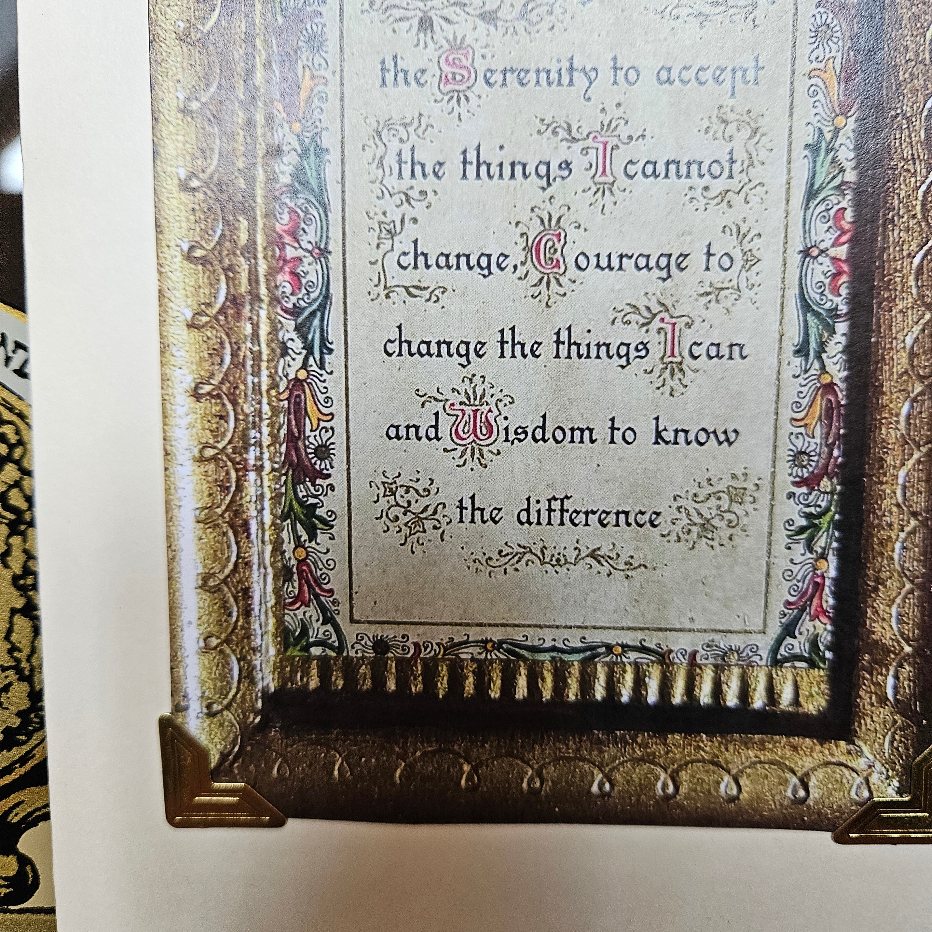 Beautifully Hand Crafted Custom Created Greeting Card Series by Diane Stegman "Serenity Prayer"