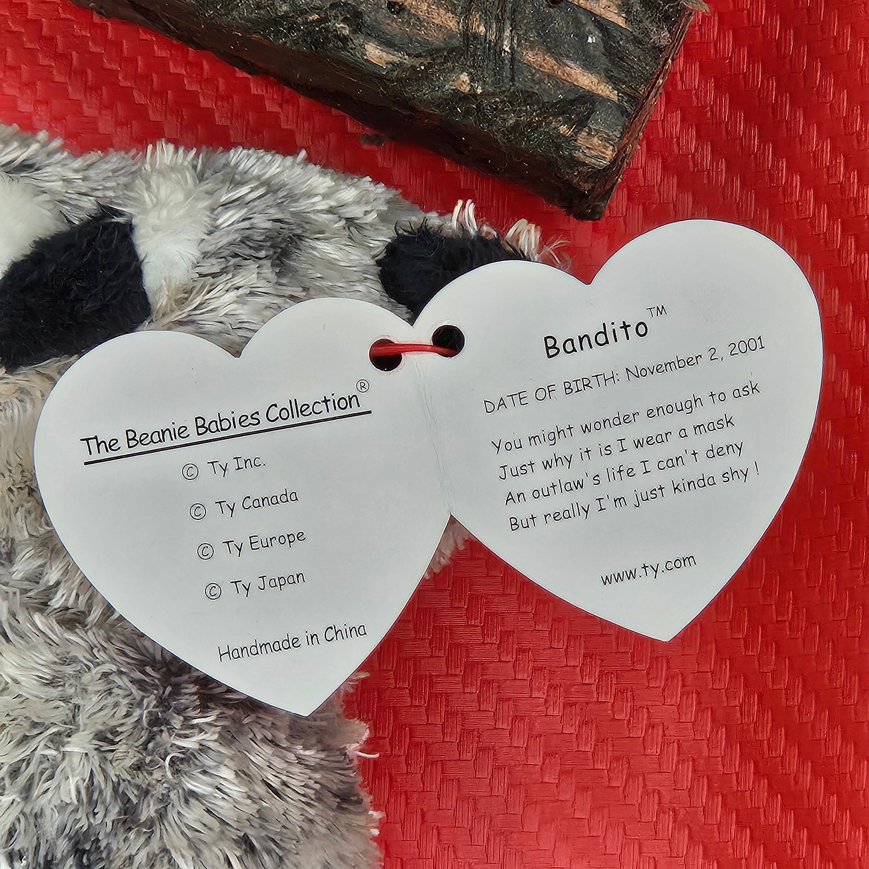 Ty Beanie Babies "Bandito the Racoon"
