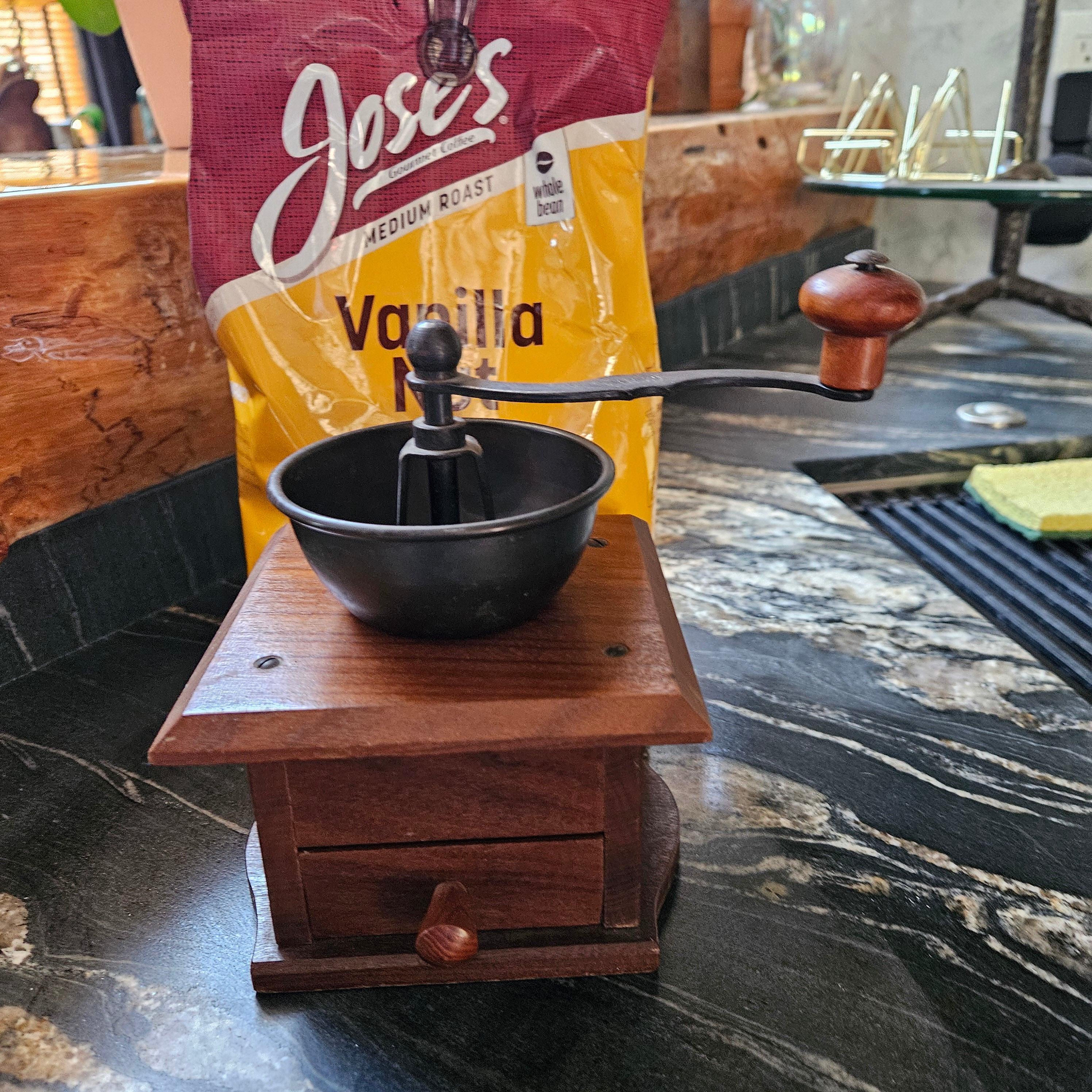 Vintage German Hand-Crank Coffee Grinder