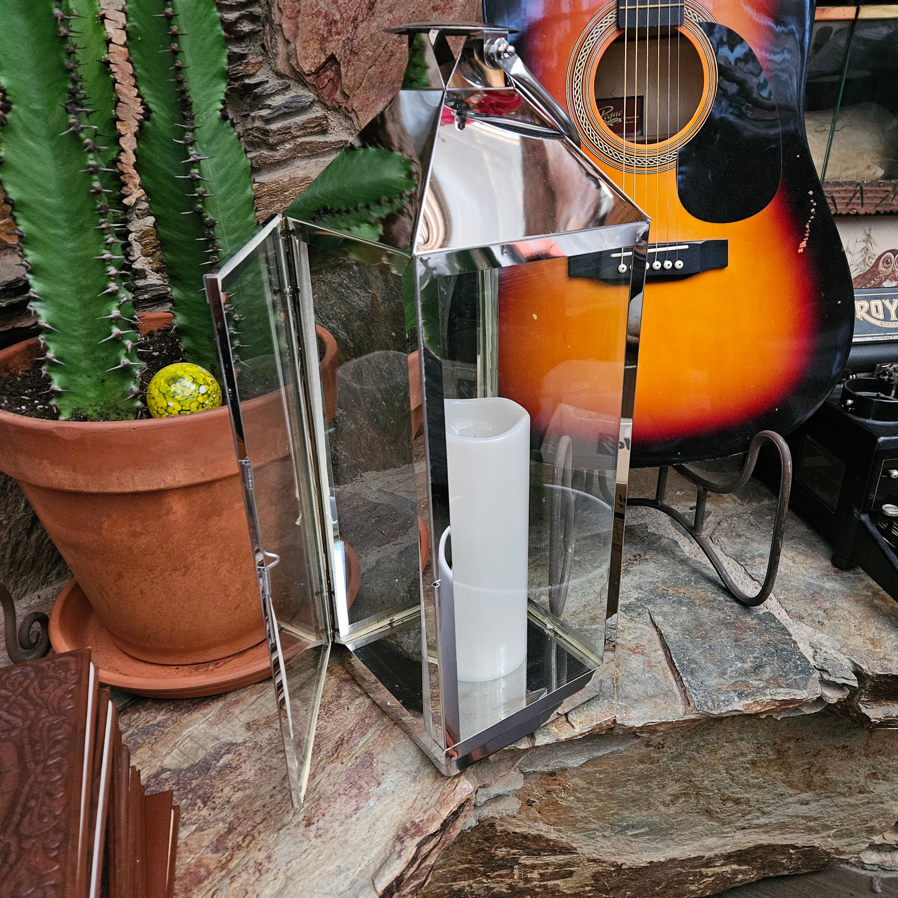 Chrome Hurricane Lantern