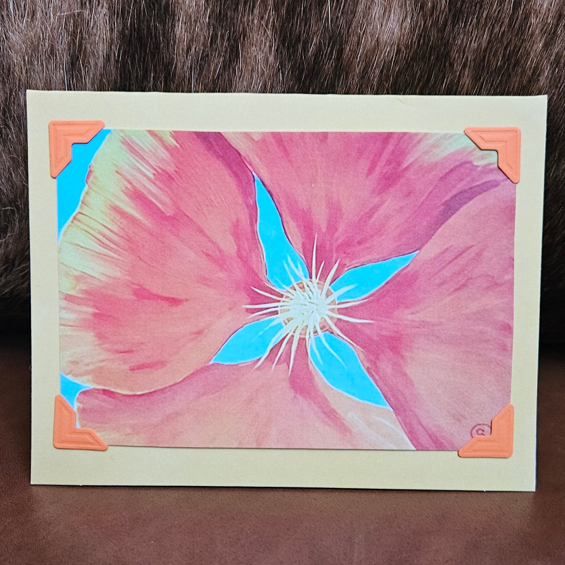 Beautifully Hand Crafted Custom Created Greeting Card Series by Diane Stegman "Flower"