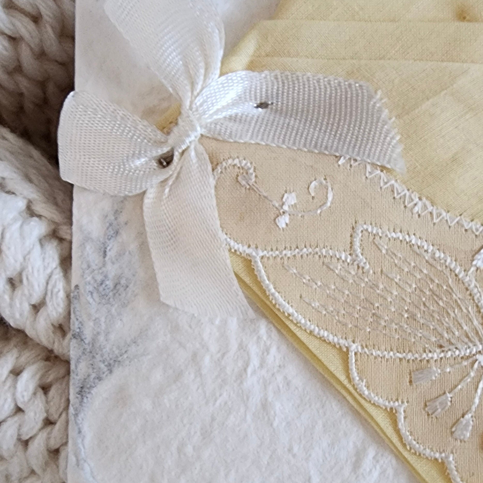 Beautifully Hand Crafted Custom Created Greeting Card Series by Diane Stegman "Fabric Bows"