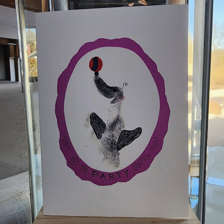 Beautifully Hand Crafted Custom Created Greeting Card Series by Diane Stegman "Fingerprint Seal"