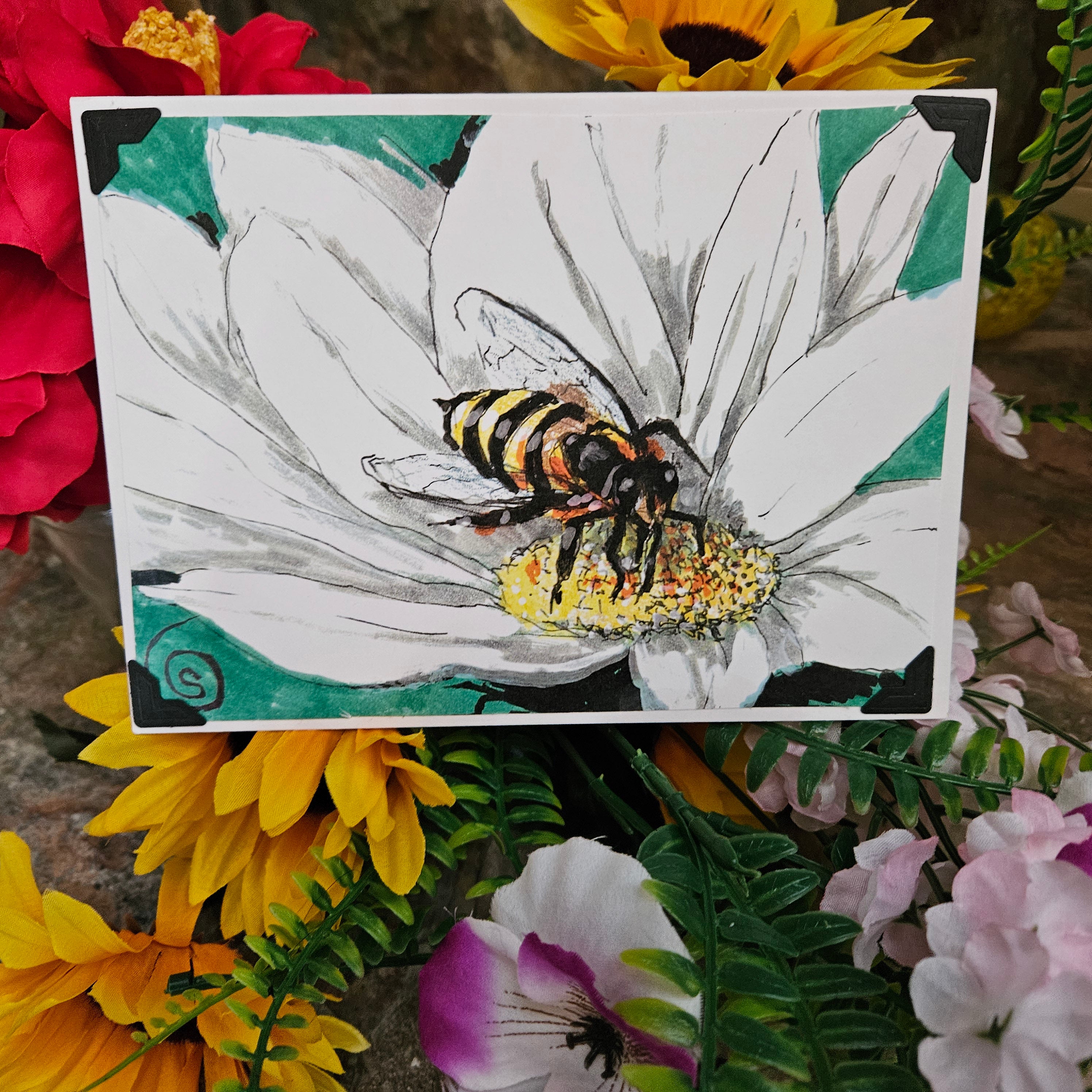 Beautifully Hand Crafted Custom Created Greeting Card Series by Diane Stegman "Bee"