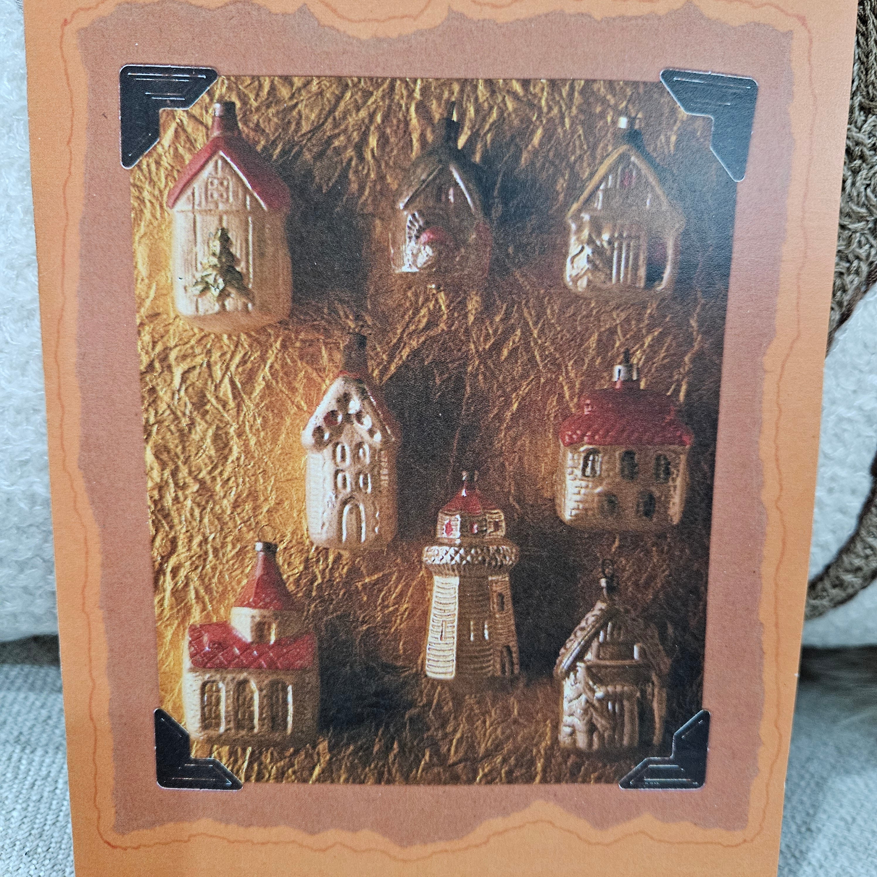 Beautifully Hand Crafted Custom Created Greeting Card Series by Diane Stegman "Christmas Houses"