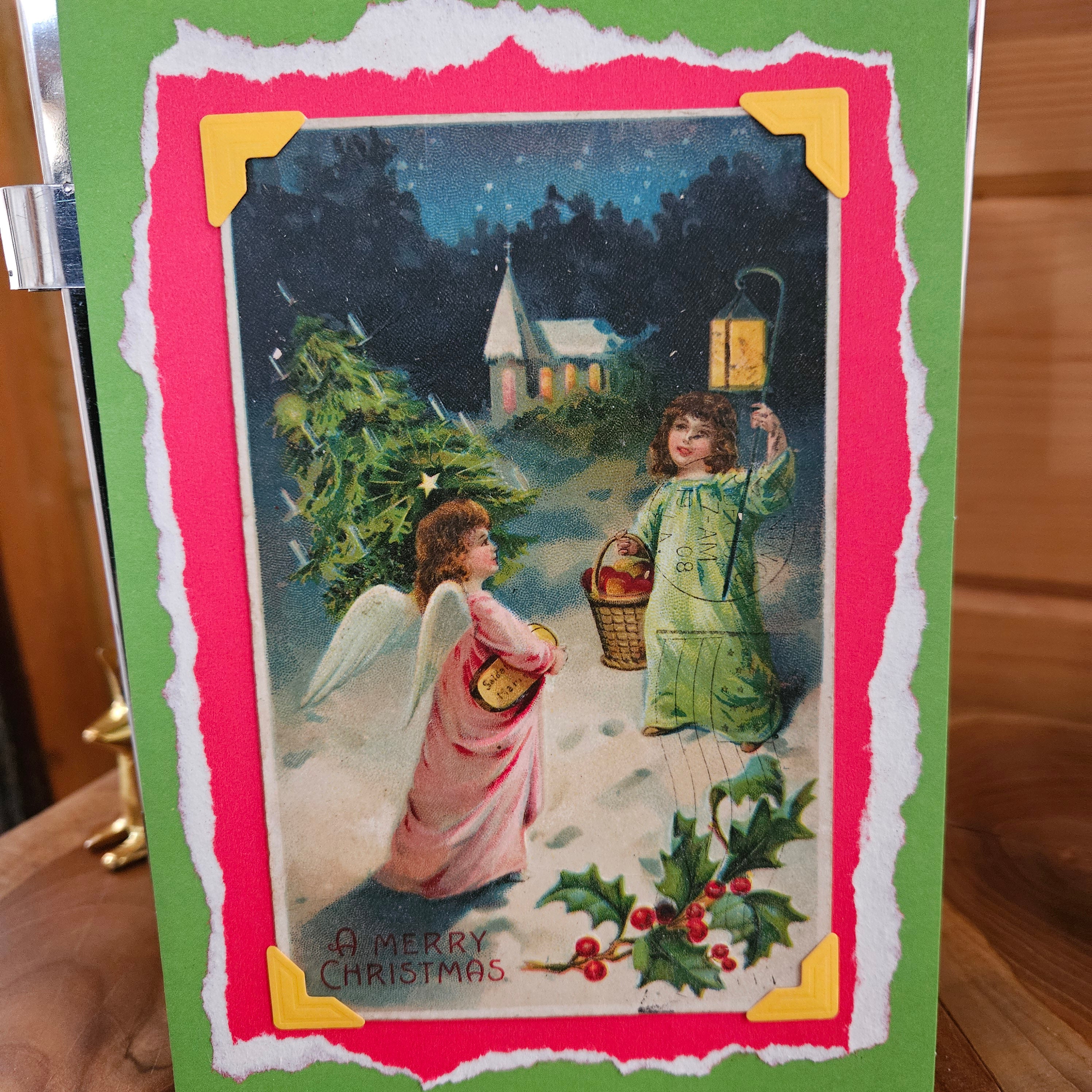 Beautifully Hand Crafted Custom Created Greeting Card Series by Diane Stegman "A Merry Christmas"