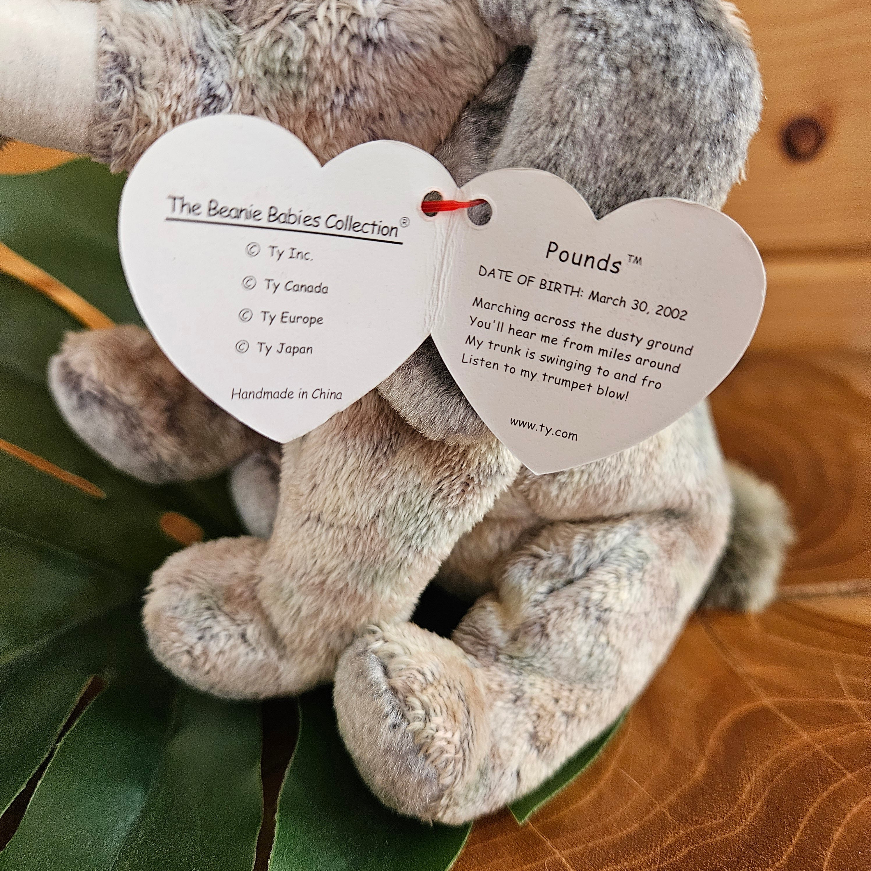 Ty Beanie Babies "Pounds the Elephant"