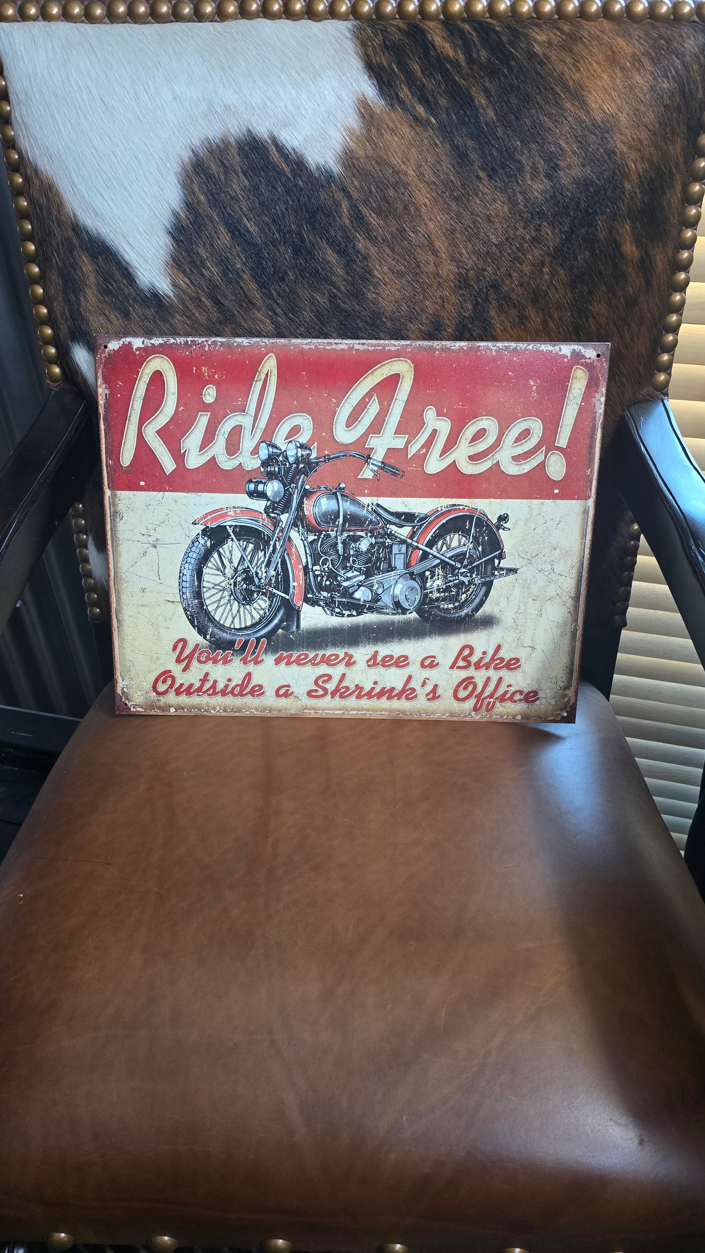 Ride Free Tin Sign