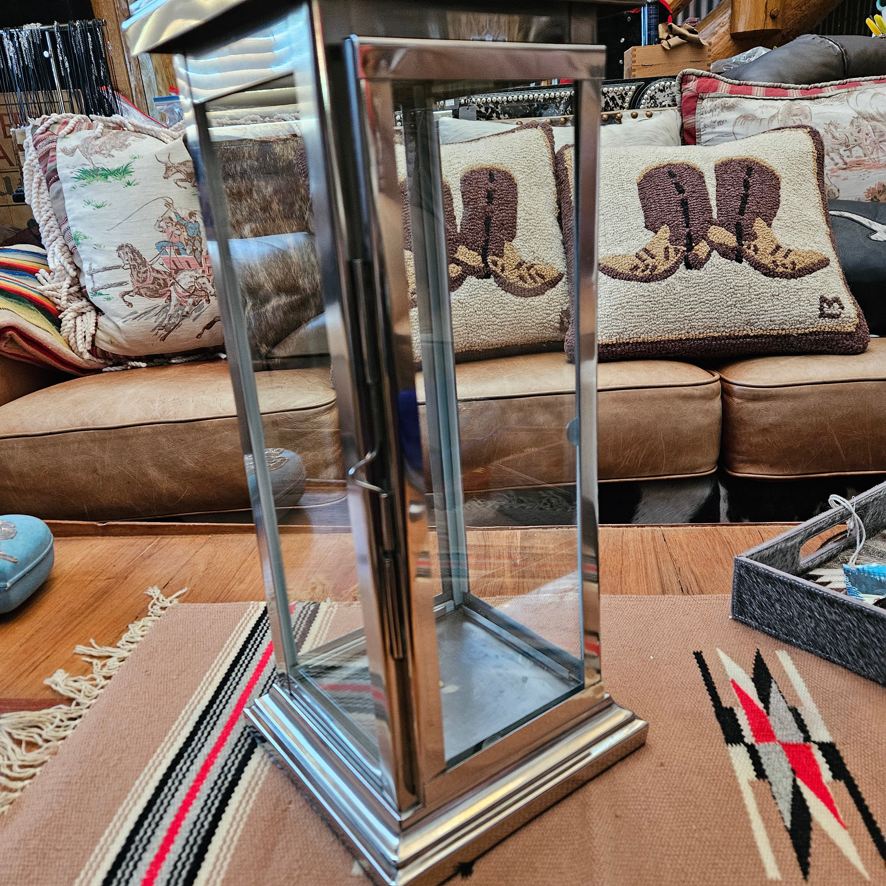 Chrome Hurricane Lantern