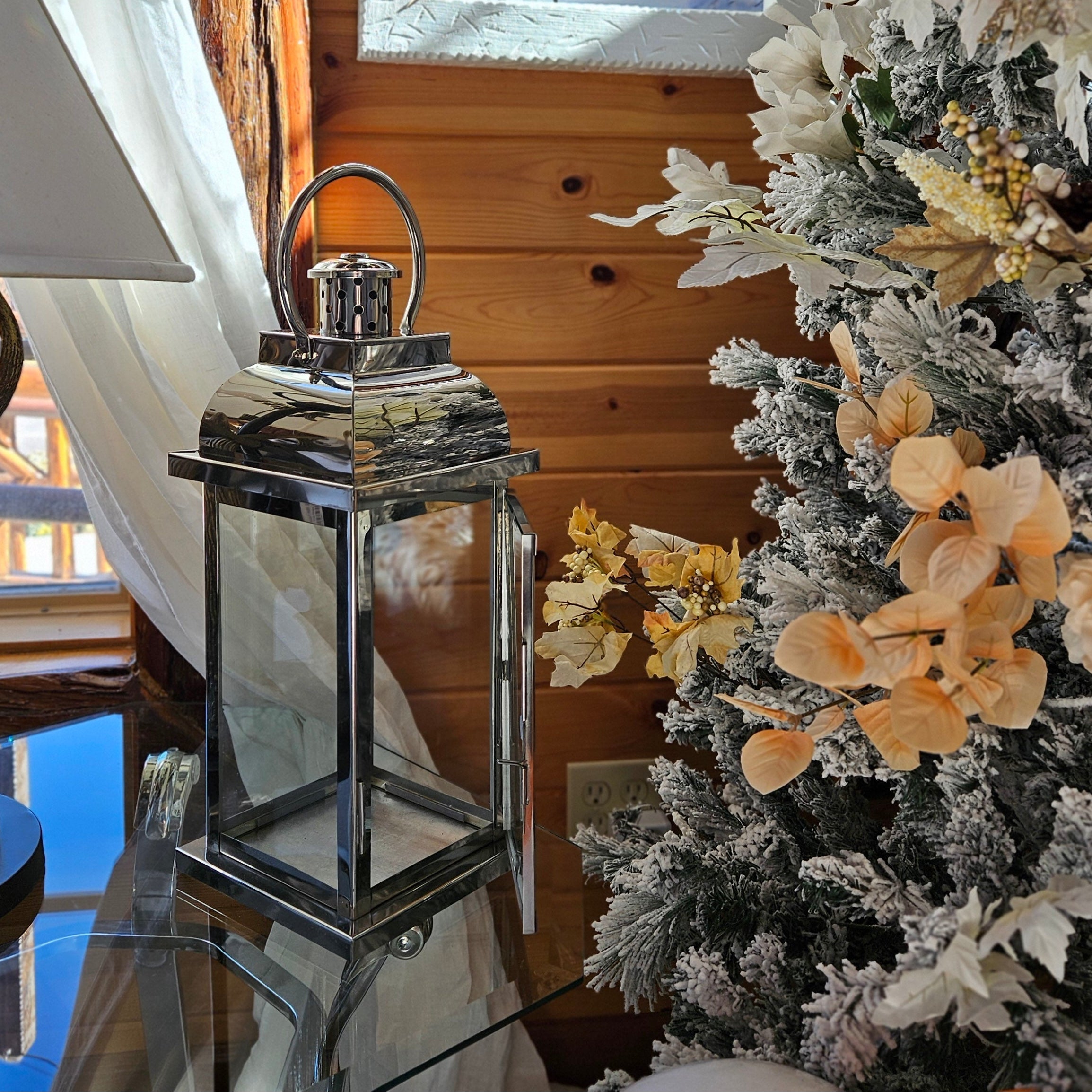 Chrome Hurricane Lantern