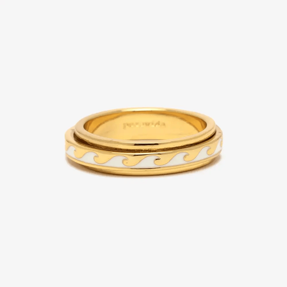 Pura Vida Enamel Wave Fidget Ring