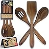 Acacia Wood 3 Piece Utensil Set for Cooking & Serving