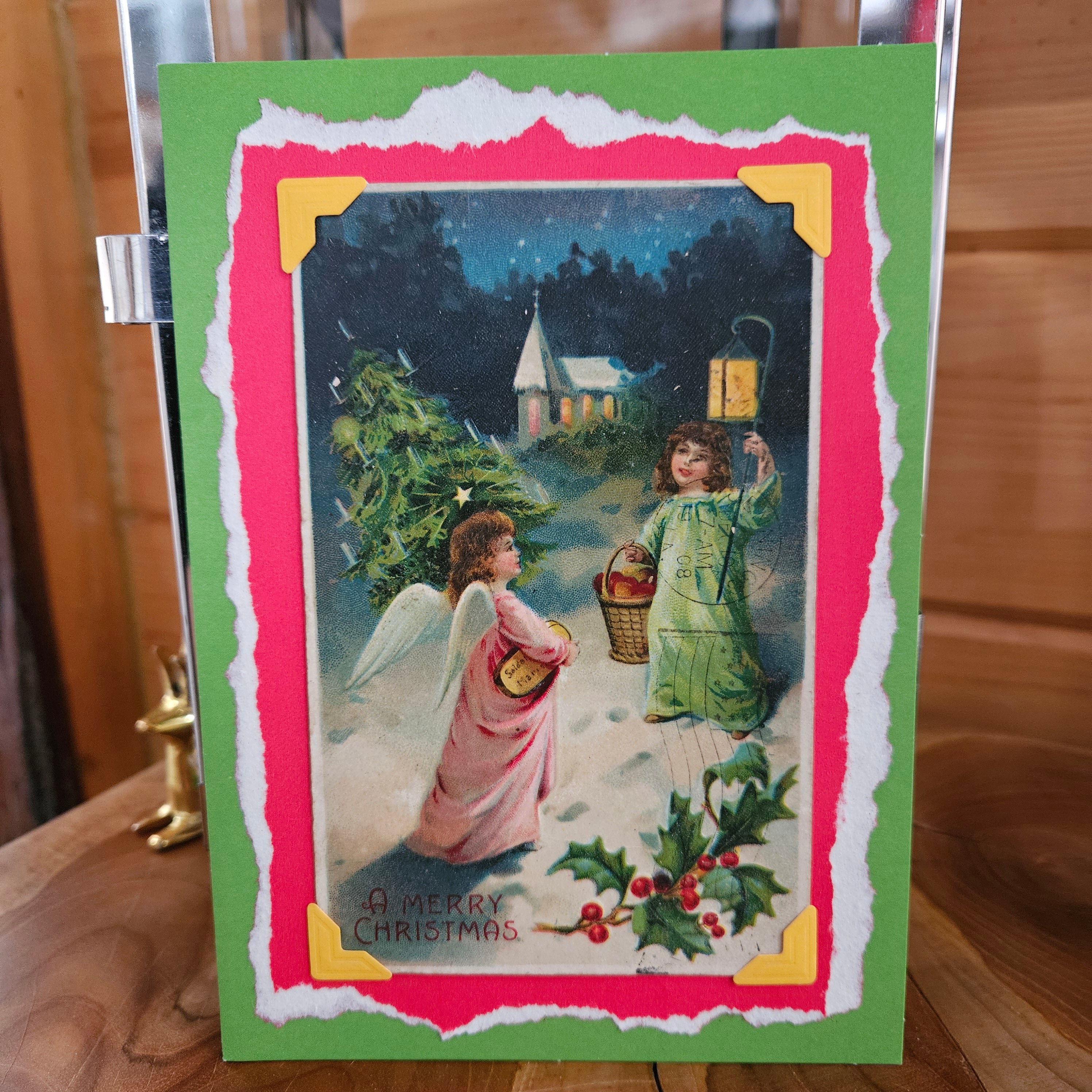 Beautifully Hand Crafted Custom Created Greeting Card Series by Diane Stegman "A Merry Christmas"