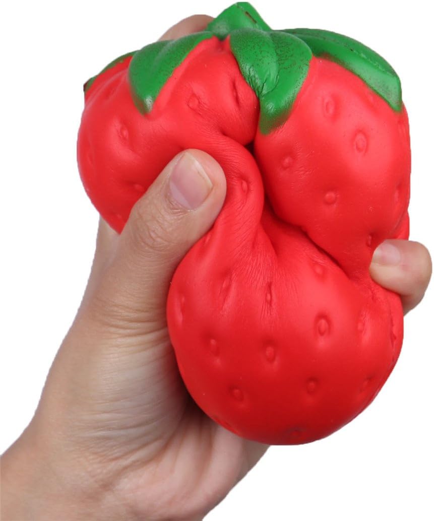 Anboor Jumbo Strawberry Squishy – 5" Slow Rising Kawaii Scented Stress Relief Toy