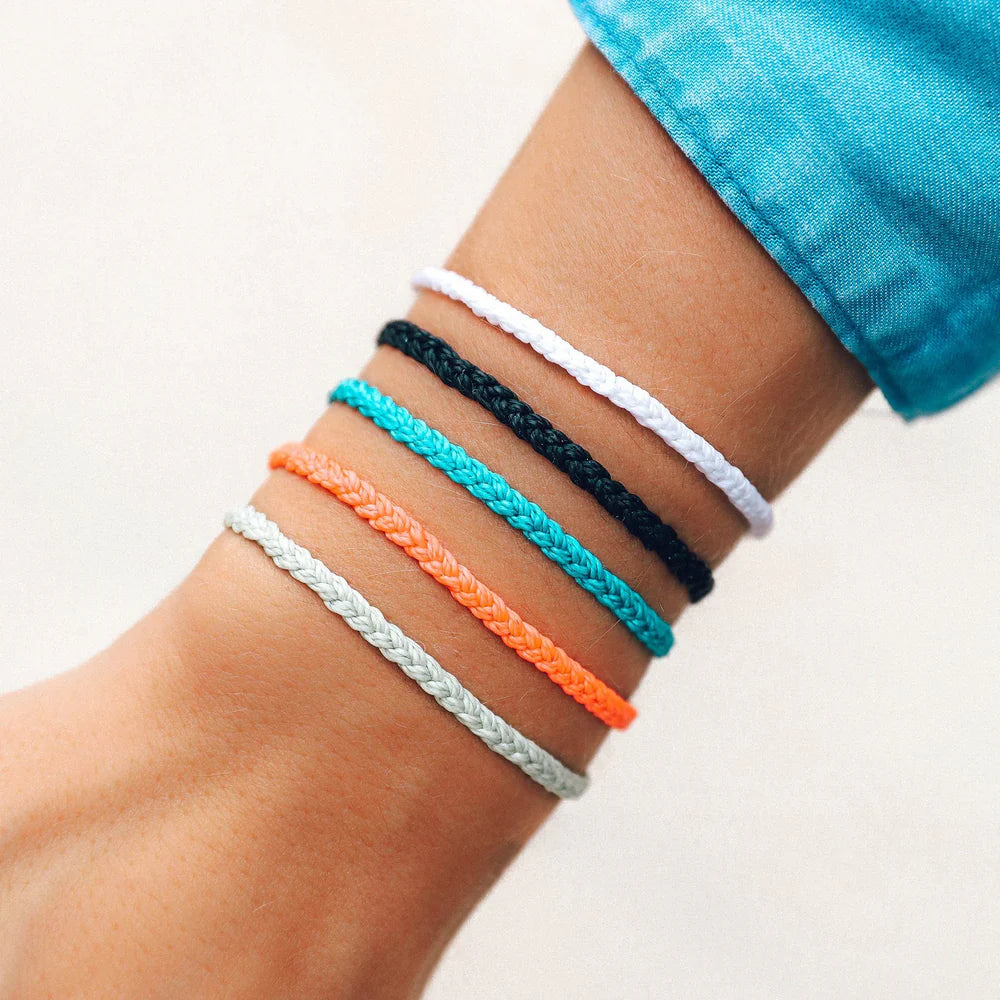 Pura Vida Mini White Braided Jute Cord Bracelet