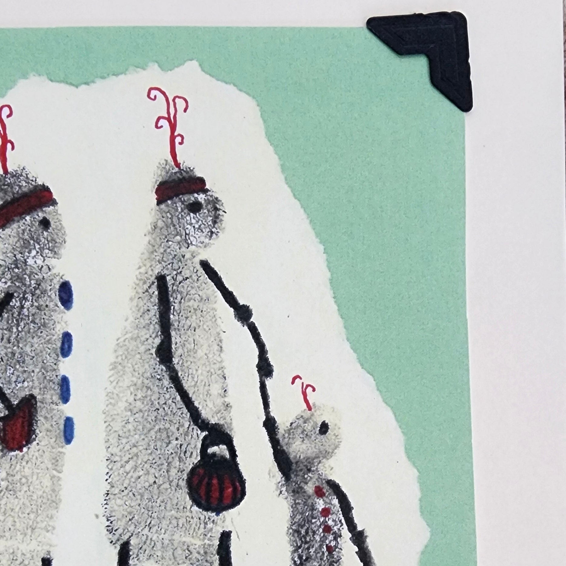 Beautifully Hand Crafted Custom Created Greeting Card Series by Diane Stegman "Fingerprint Family"