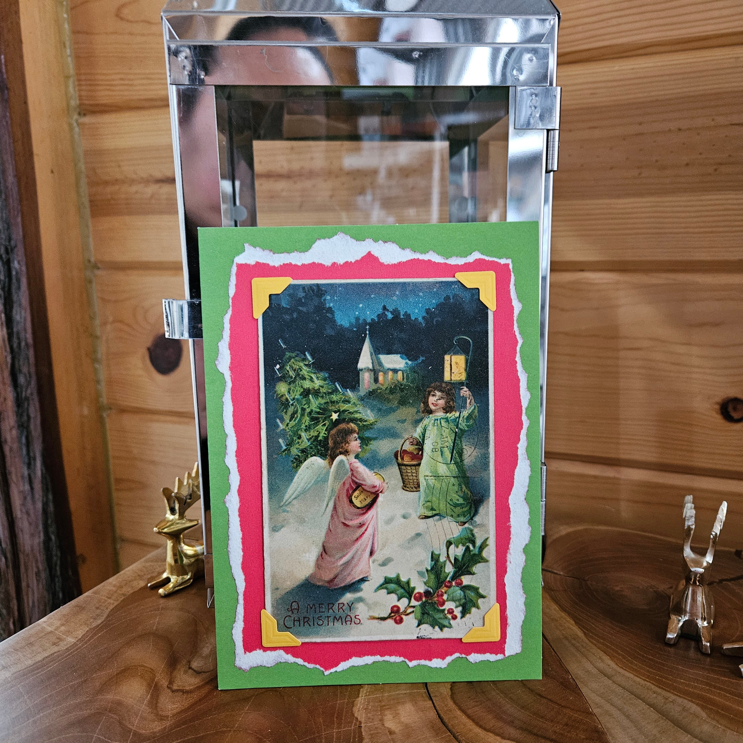 Beautifully Hand Crafted Custom Created Greeting Card Series by Diane Stegman "A Merry Christmas"