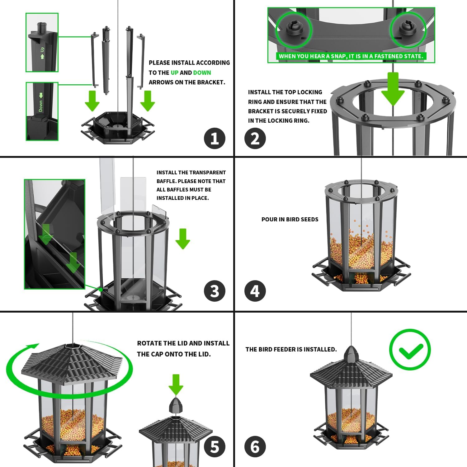 Birdream Bird Feeder for Outdoor Hanging
