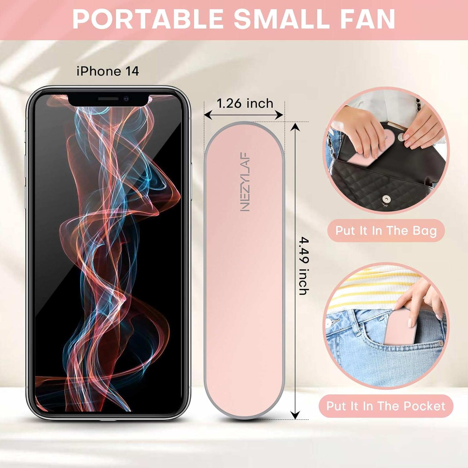 Nezylaf Portable Mini Handheld Fan