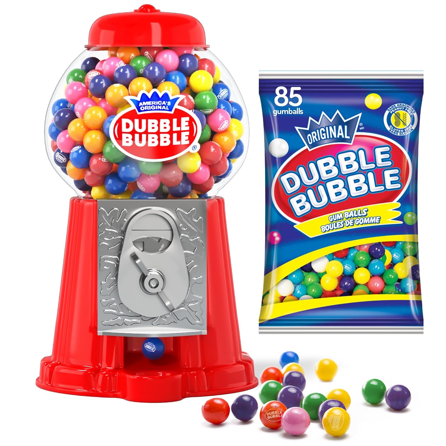 Playo Dubble Bubble Gumball Bank – Coin-Operated Gumball Machine with Bubble Gum